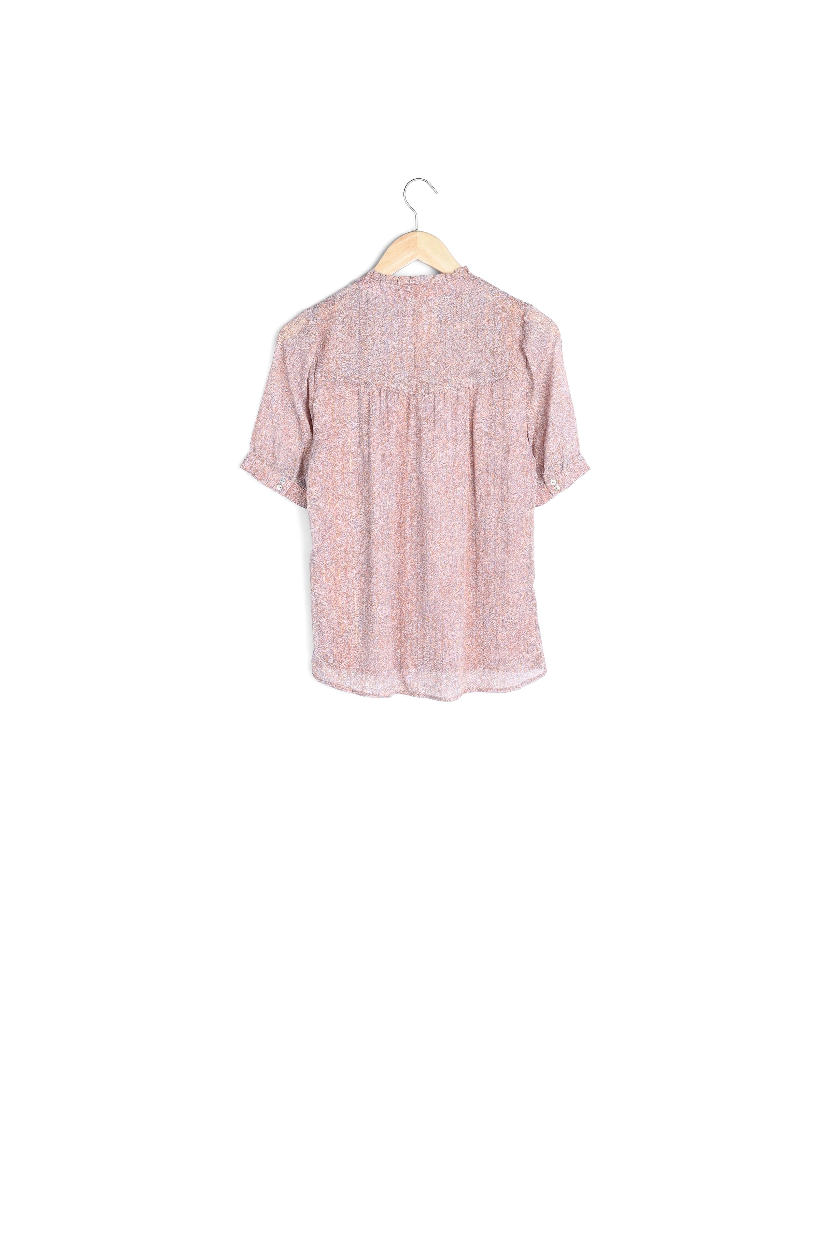 Blouse rose imprimée Taloua Faume - seconde main