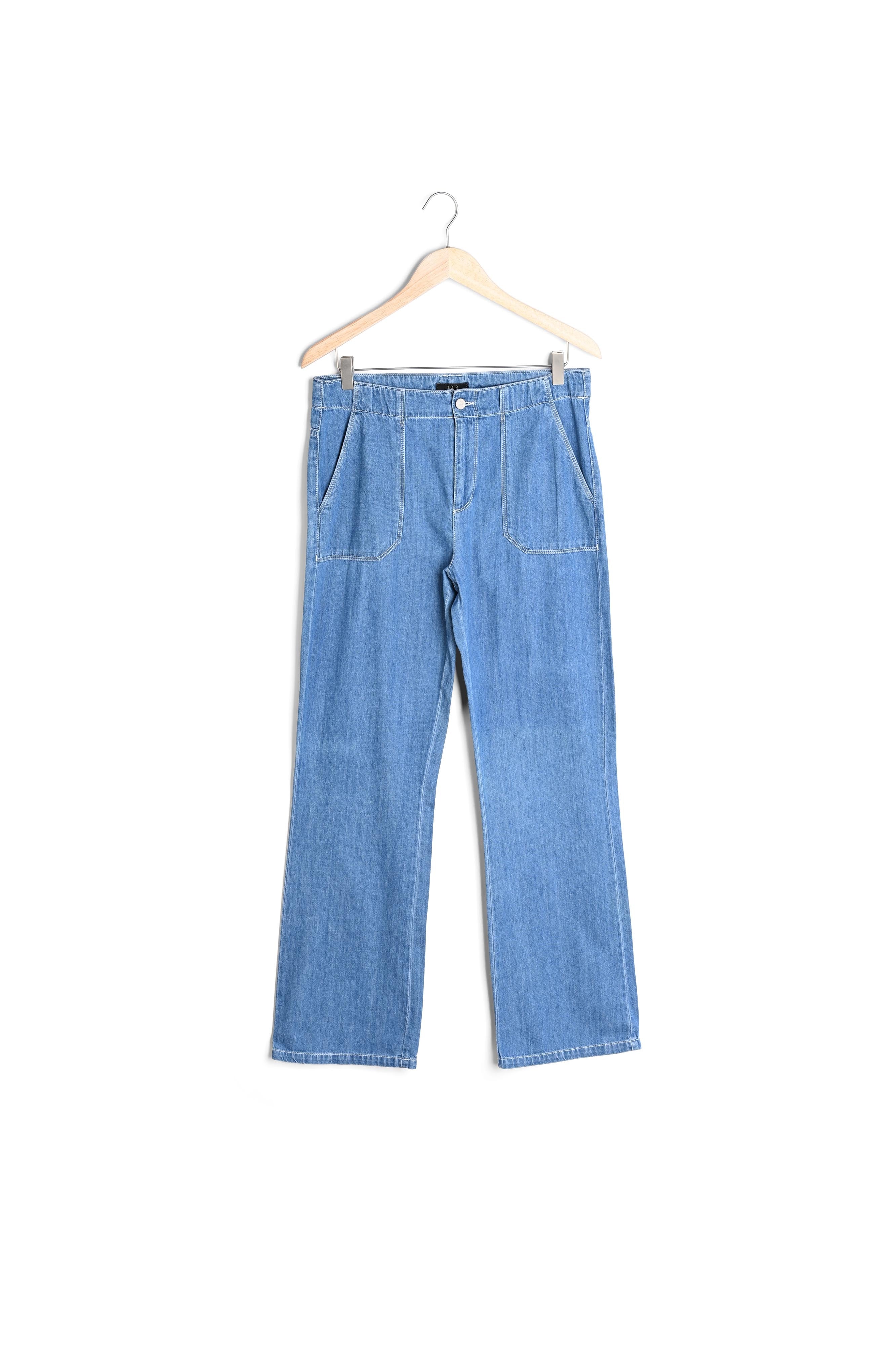 Jean flare indigo ceinturé Claudy Faume - seconde main