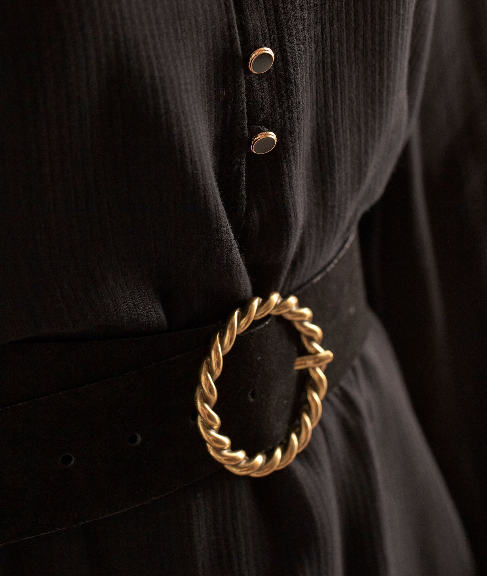 Robe noire courte et fluide Horlane Faume - seconde main