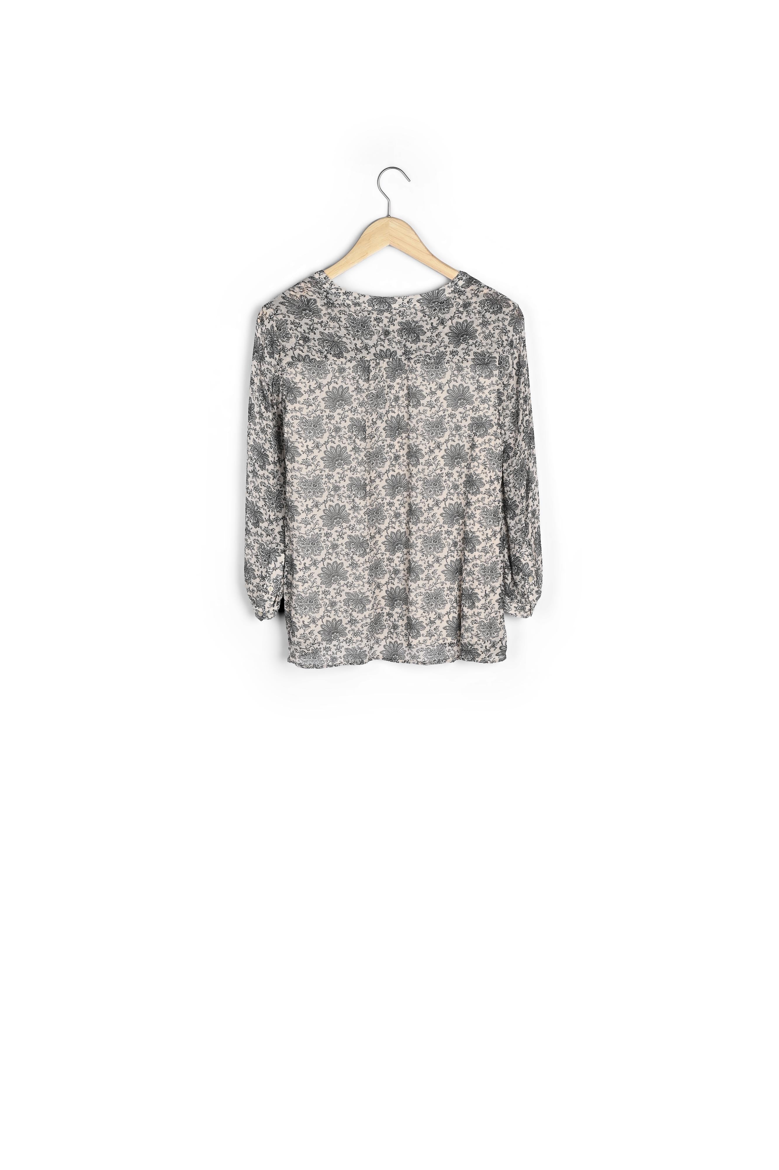 Blouse fluide imprimée noir et blanc Adelia Faume - seconde main