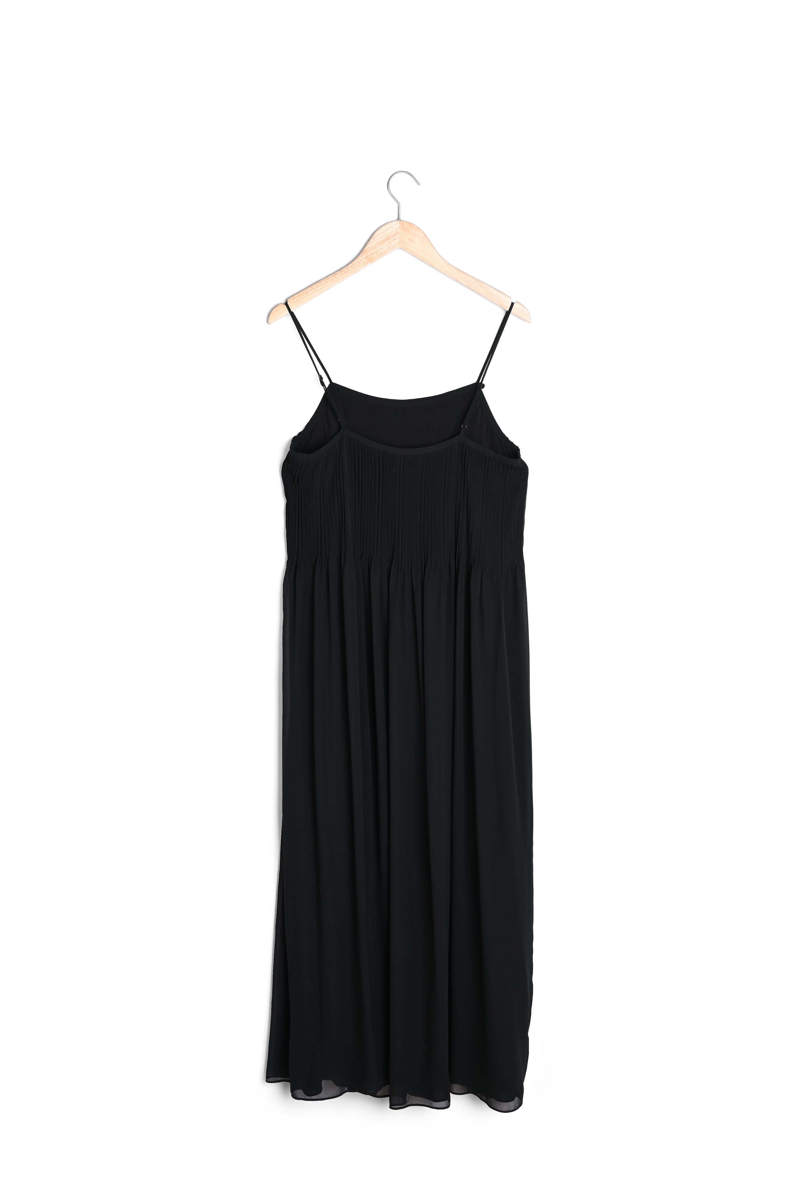 Robe mi-longue plissée noire Sabrina Faume - seconde main