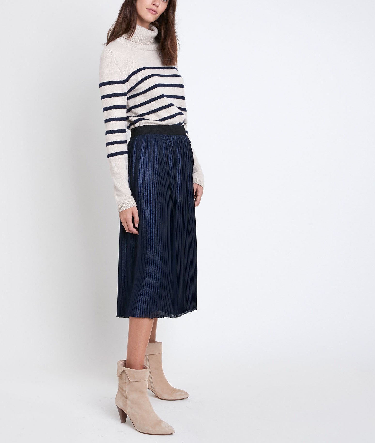 Jupe plissée brillante Gabrielle Faume - seconde main