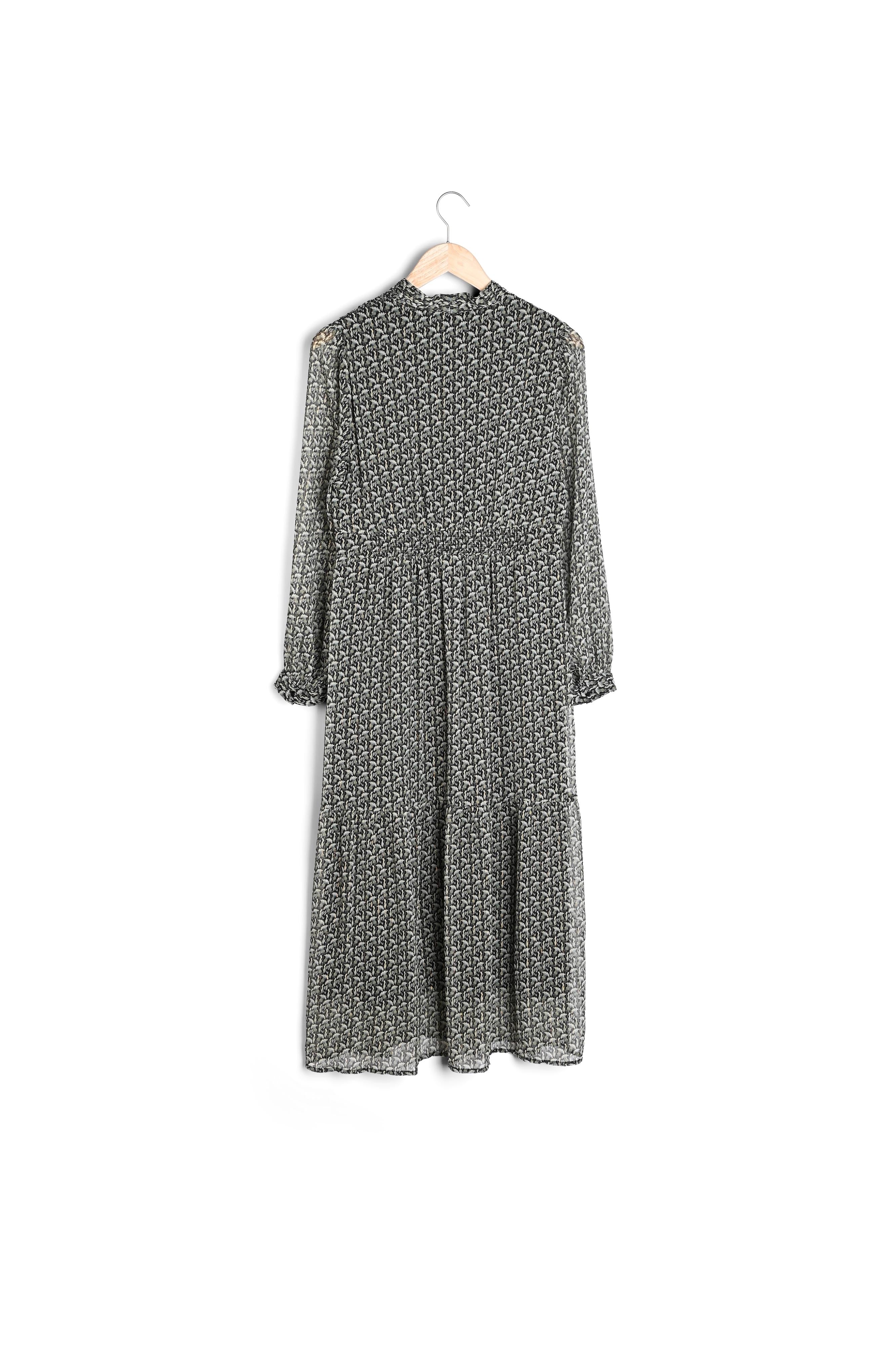 Robe longue imprimée vert sapin Narcisse Faume - seconde main