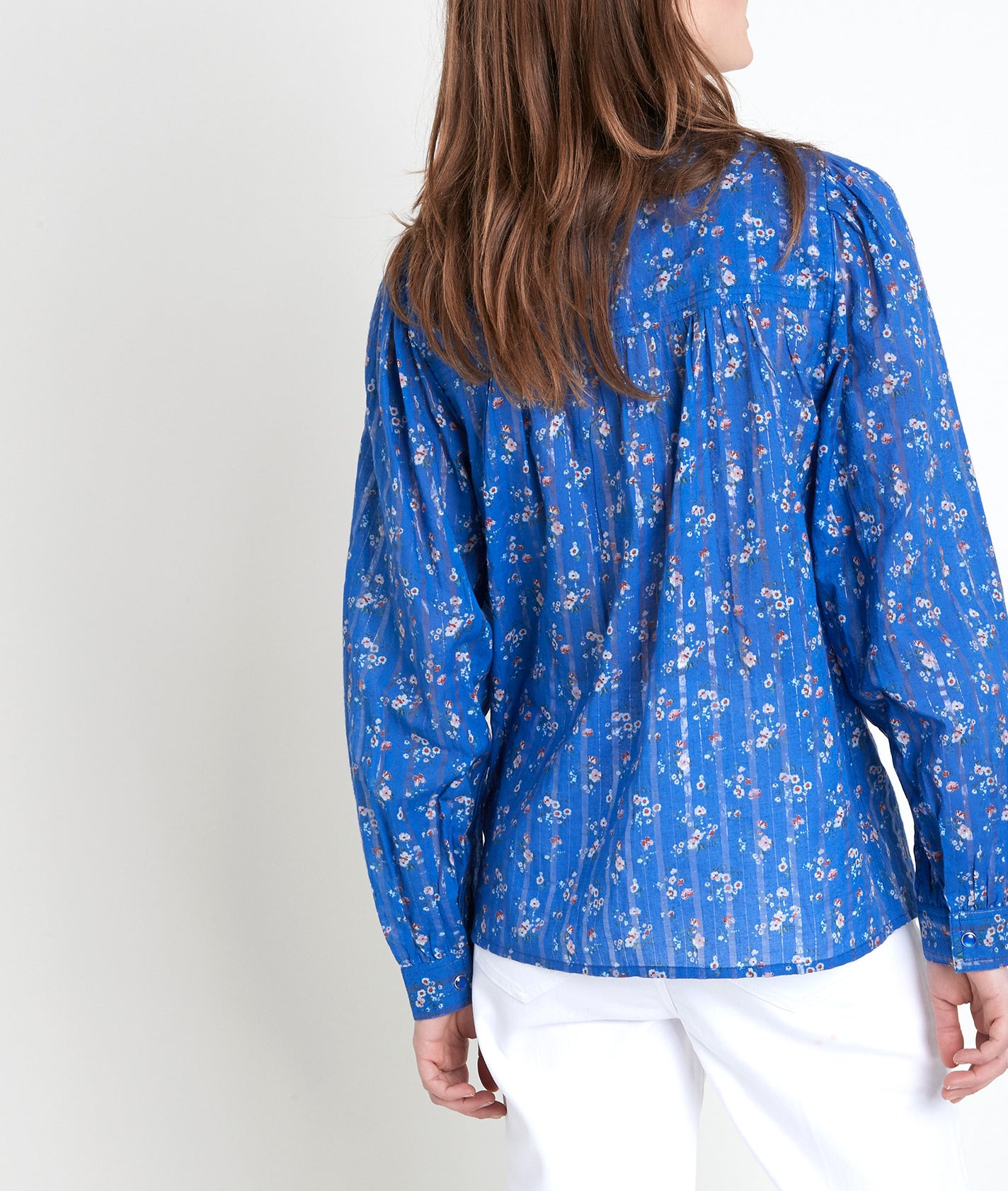 Blouse myosotis imprimée Tifaine Faume - seconde main