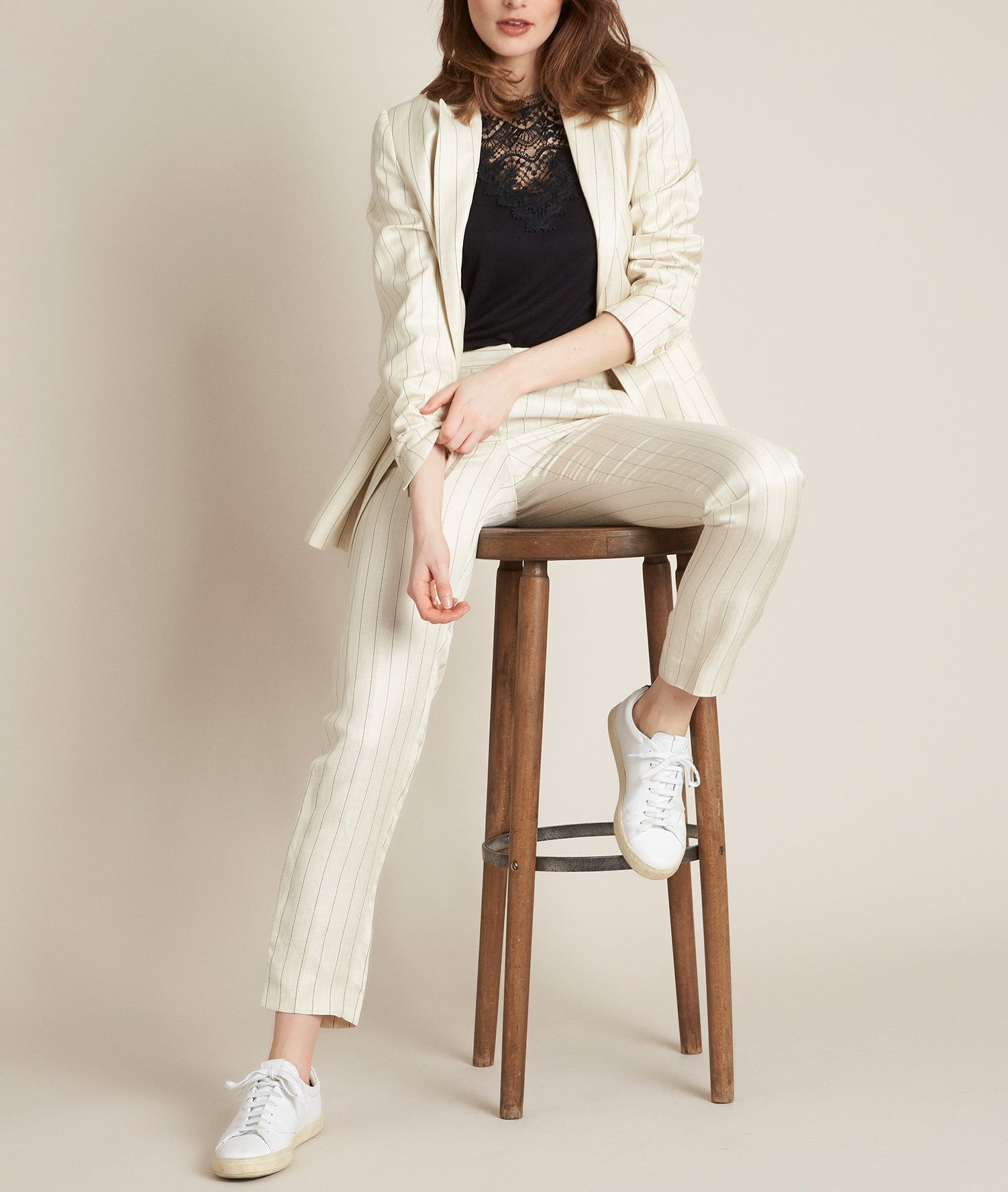 Veste rayée en lin Lea Faume - seconde main