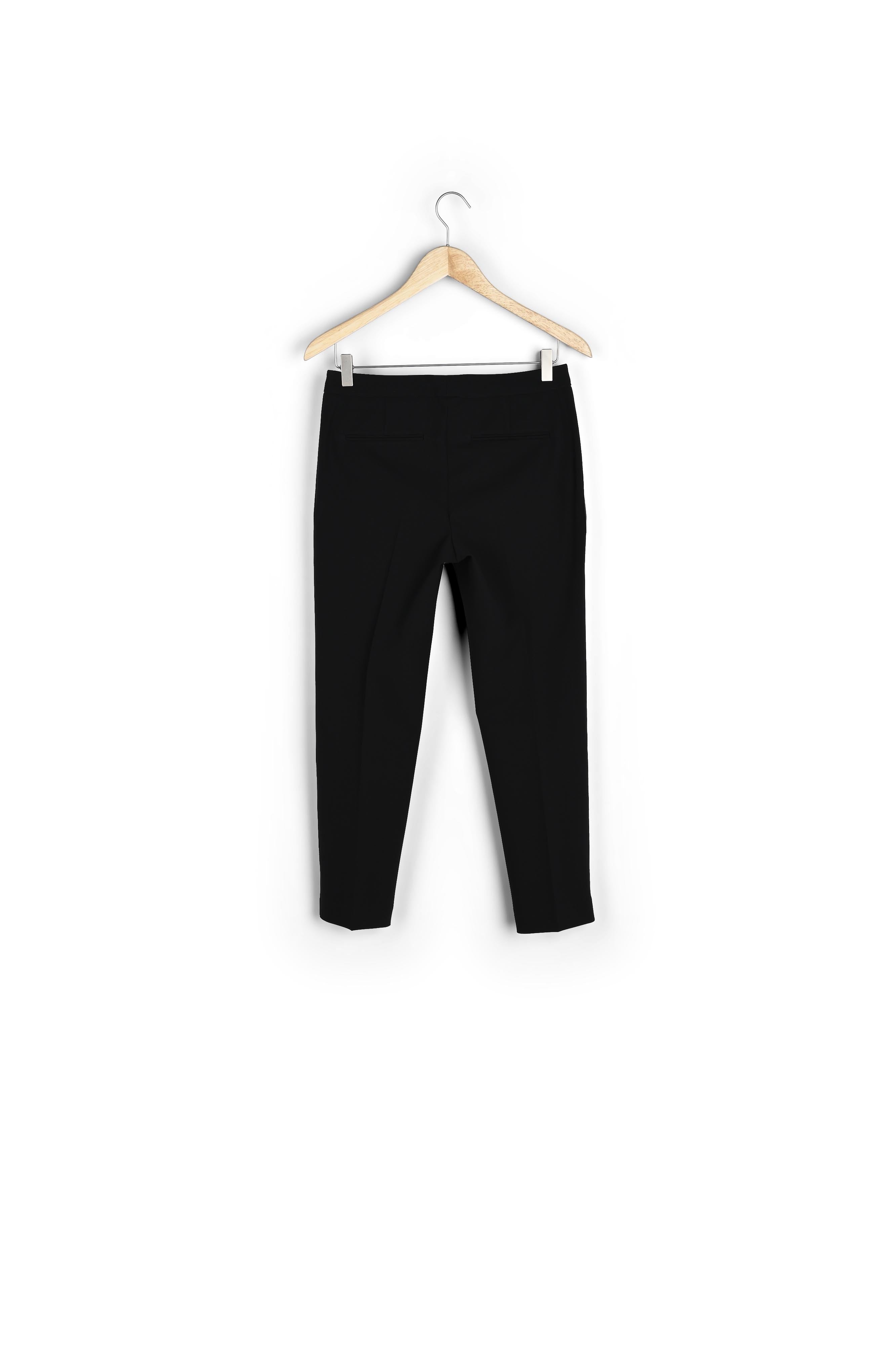 Pantalon en microfibre cigarette noir Suzanne Faume - seconde main