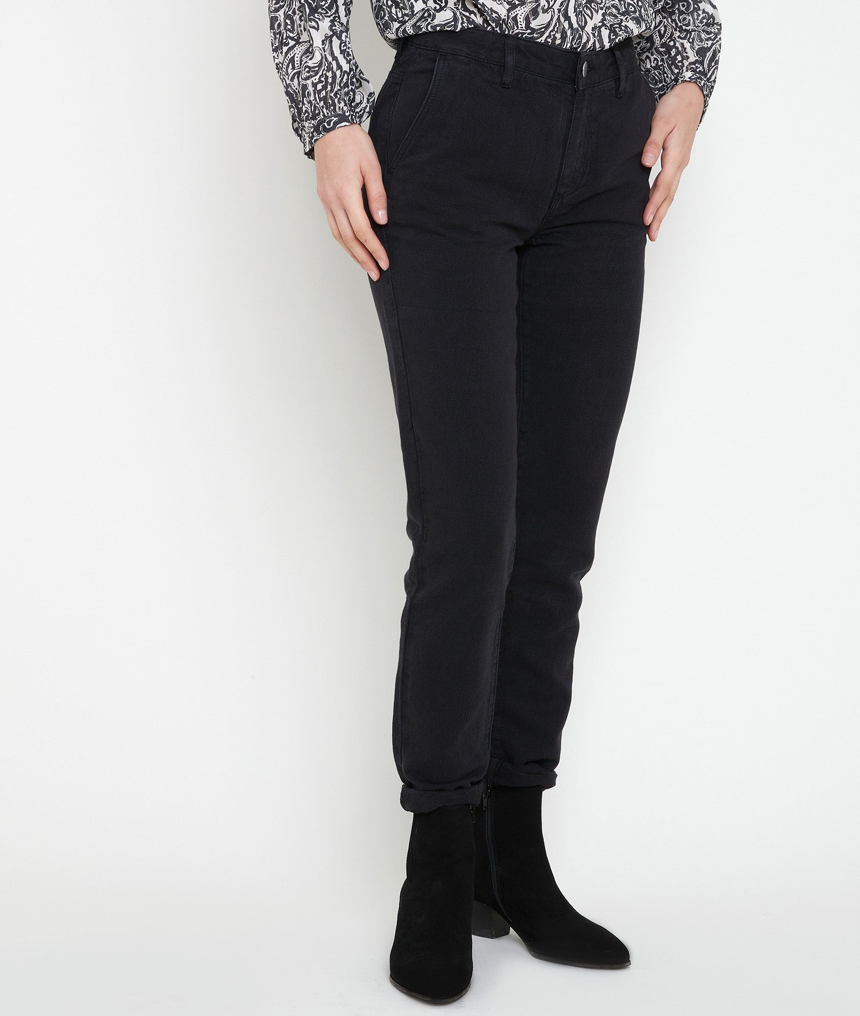 Pantalon cigarette noir Farel Faume - seconde main