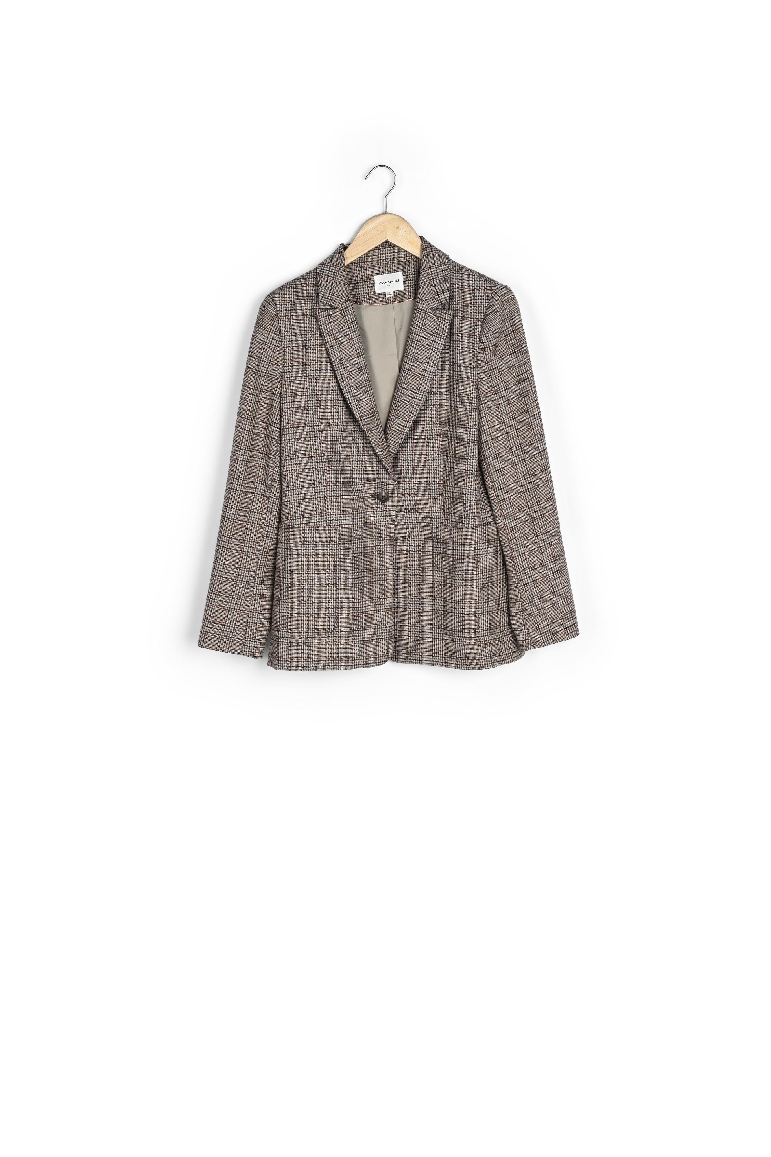 Veste à carreaux lurex Thelma Faume - seconde main