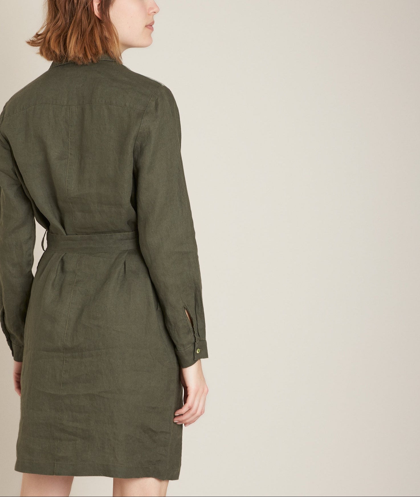 Robe en lin ceinturée Caline Faume - seconde main