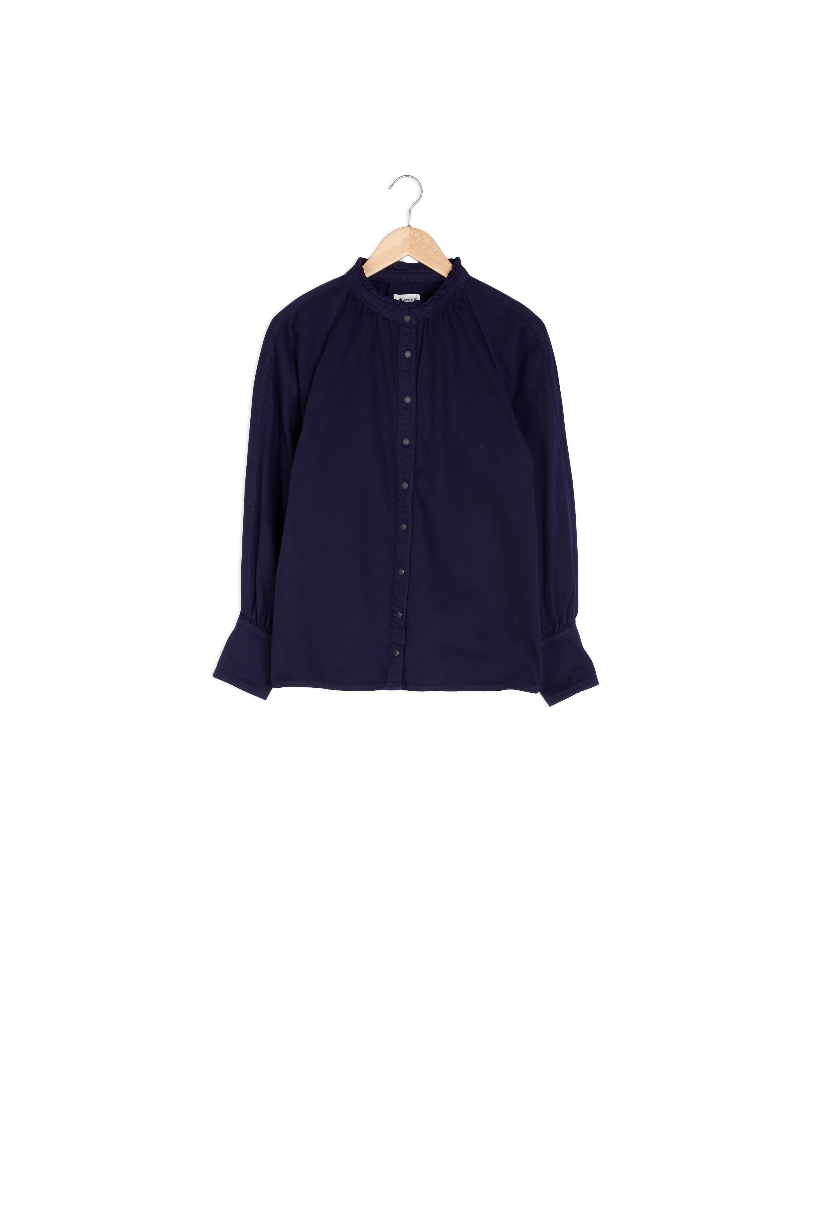 Chemise en coton violet foncé Carole Faume - seconde main