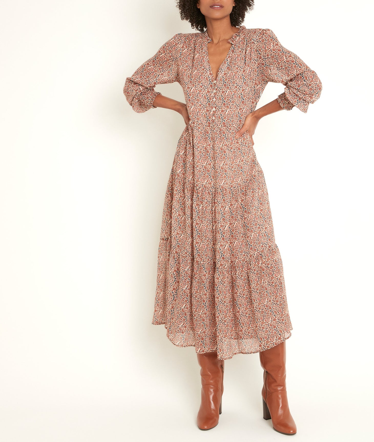 Robe longue imprimée Nada Faume - seconde main