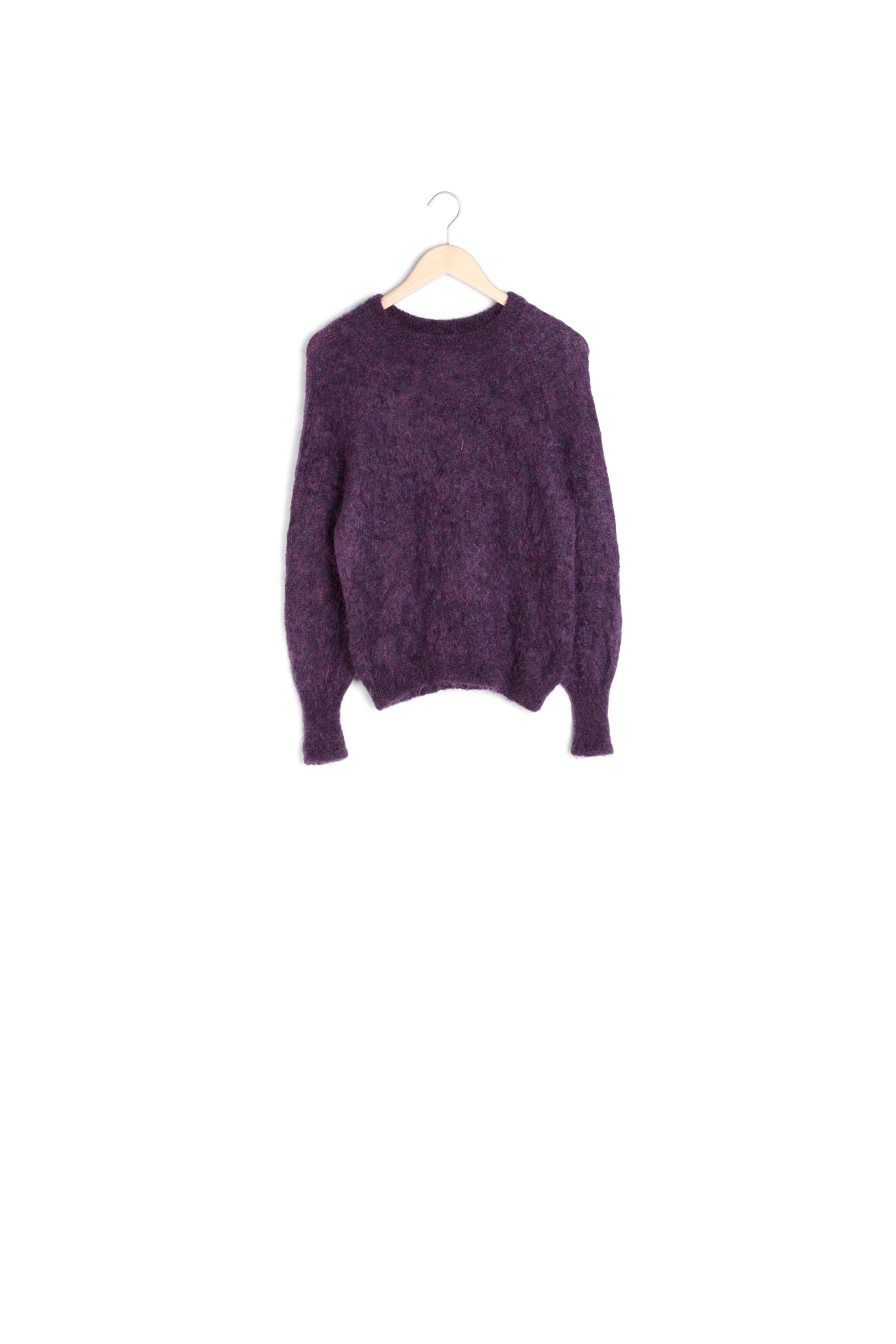 Pull oversize en mohair violet foncé Bakari Faume - seconde main