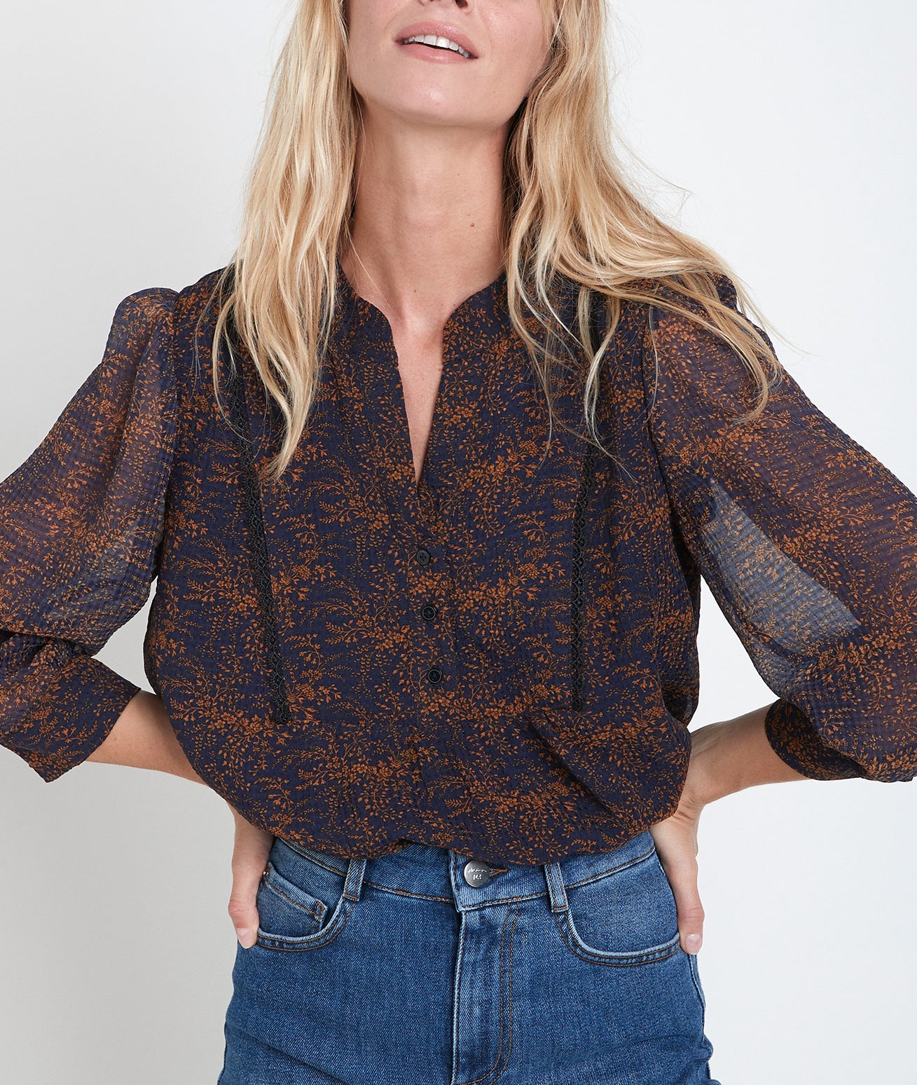 Blouse imprimée Jamo Faume - seconde main