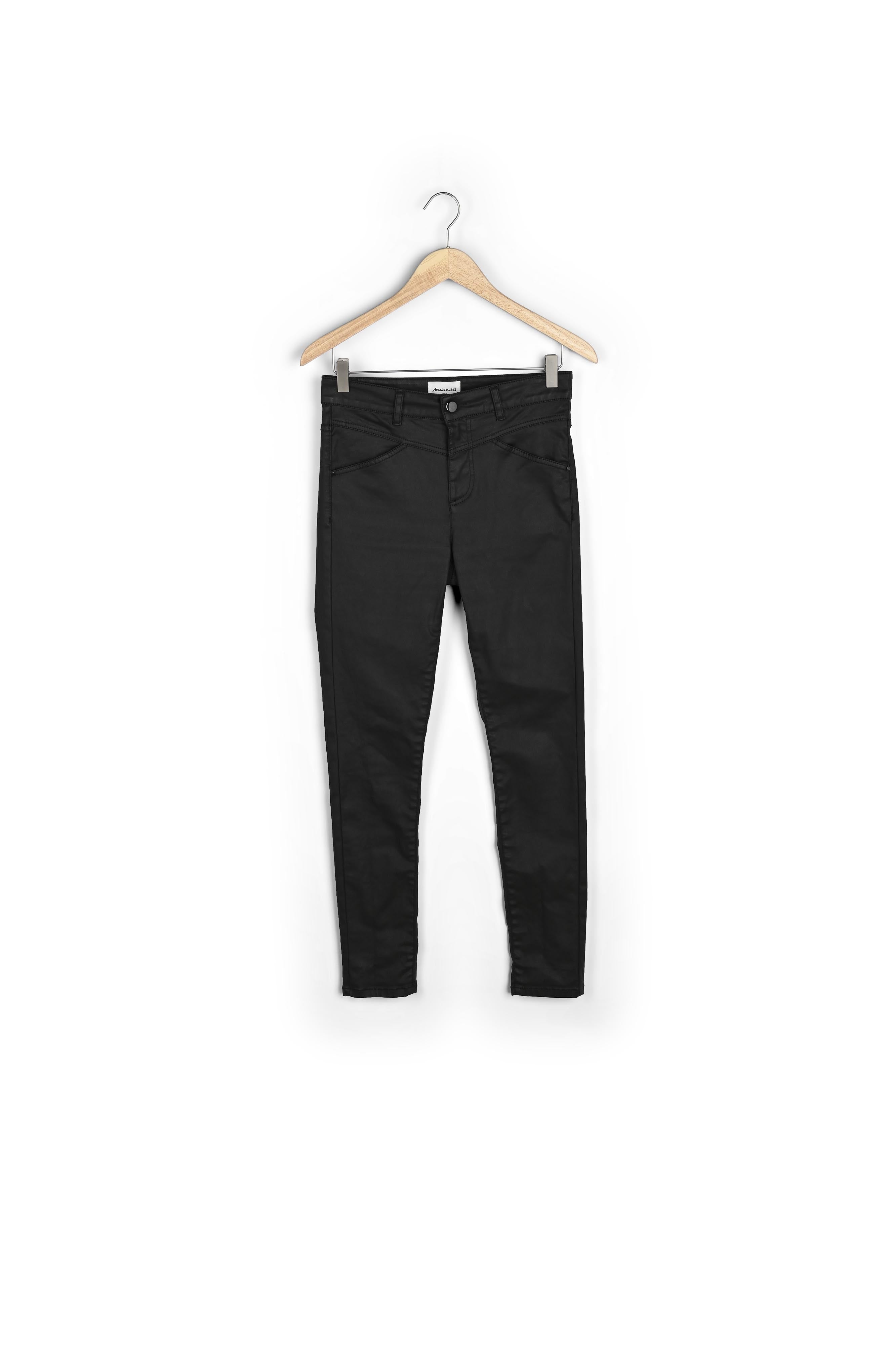 Pantalon slim enduit marron Nario Faume - seconde main