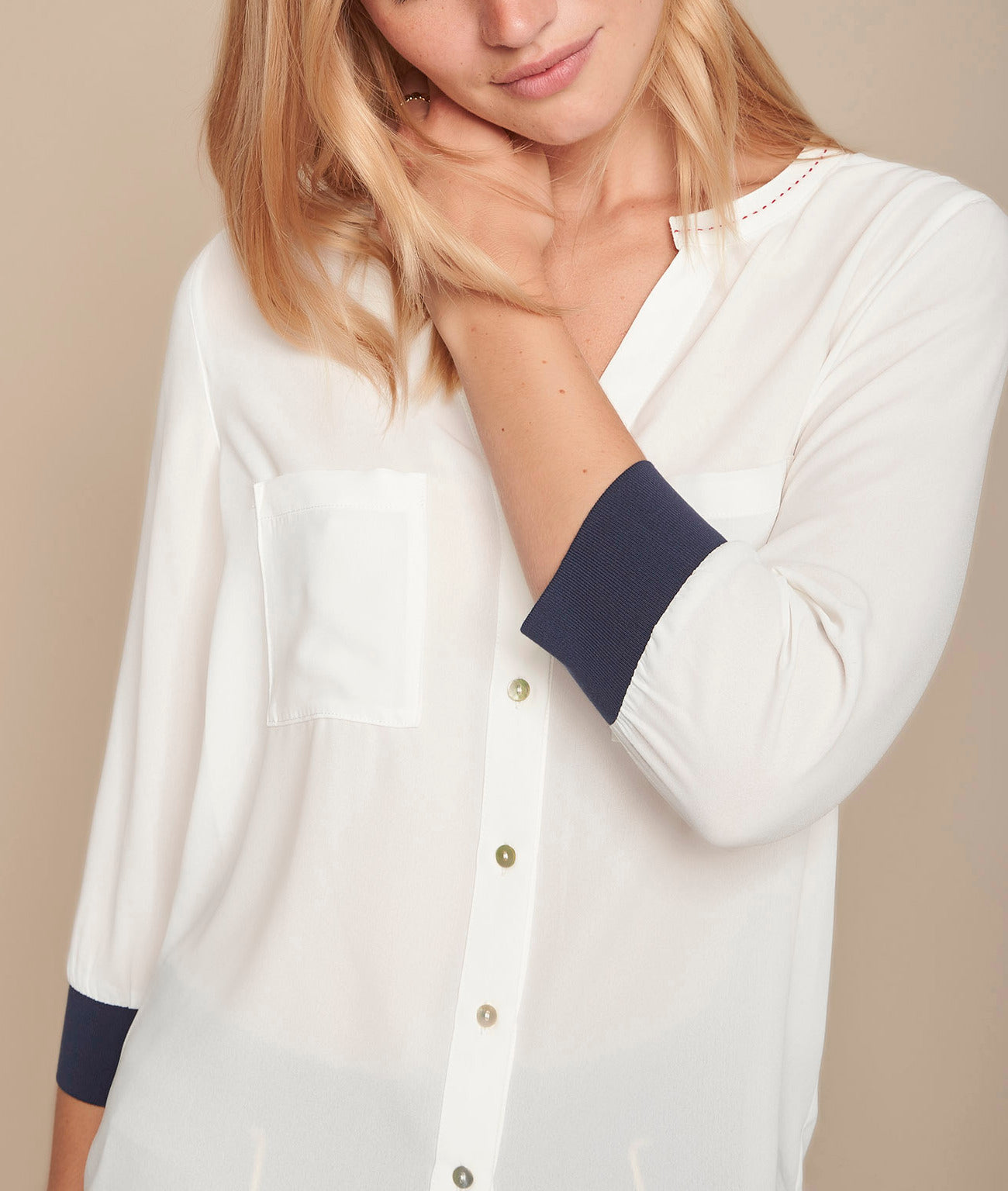 Blouse en polyester recyclé Mulan Faume - seconde main