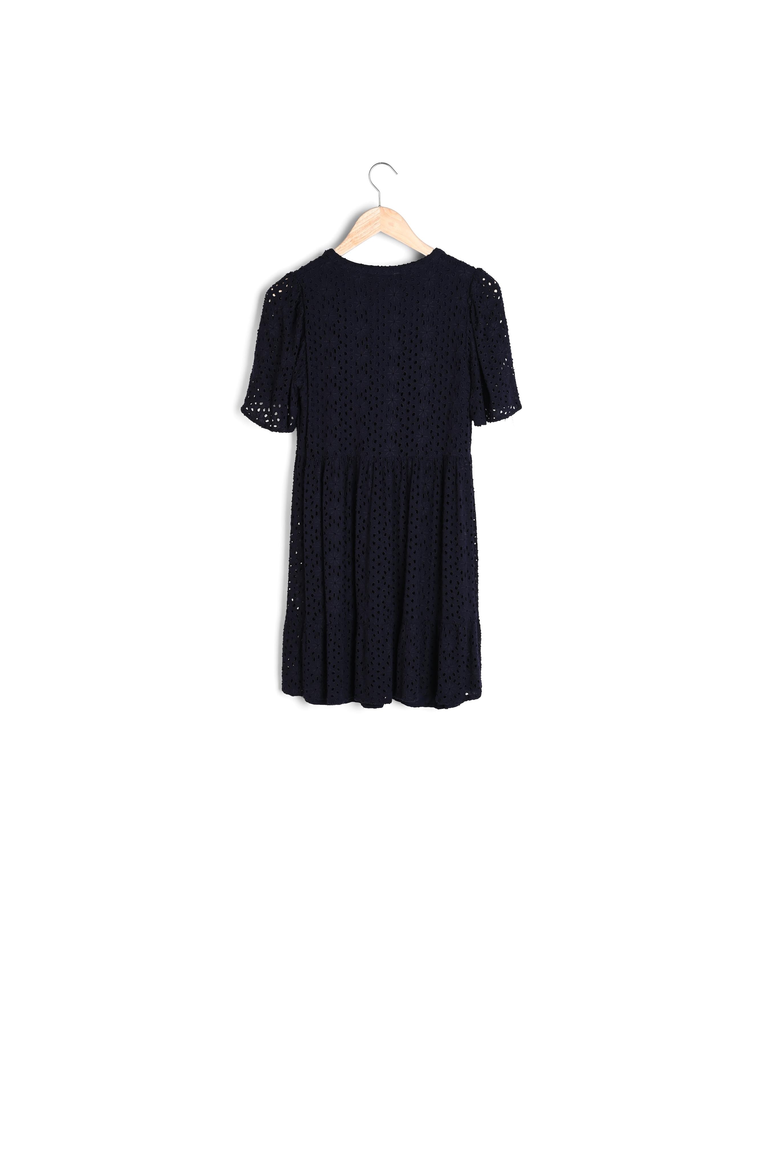 Robe marine brodée Nara Faume - seconde main