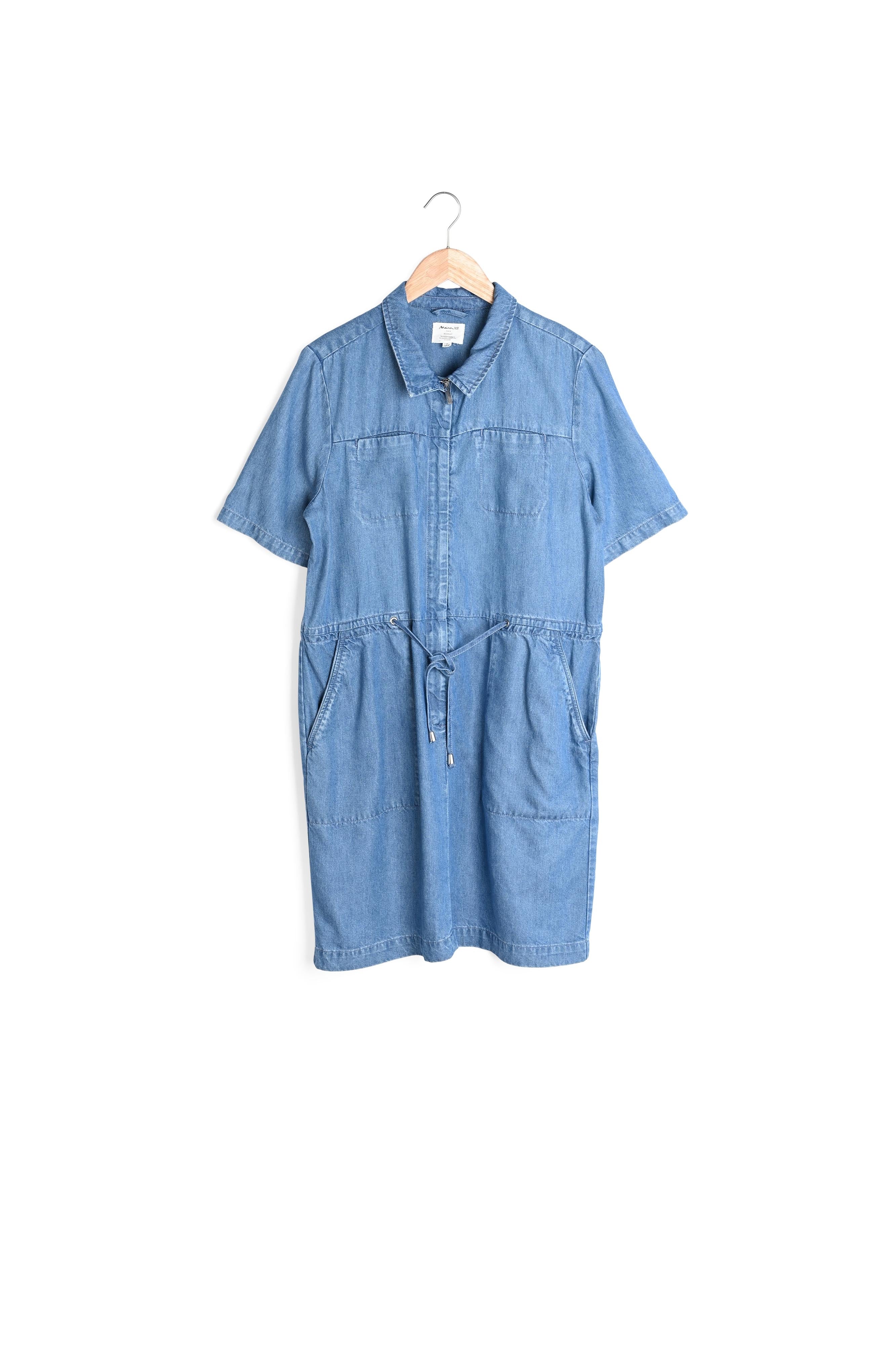 Robe en denim droite en Lyocell Camelia Faume - seconde main