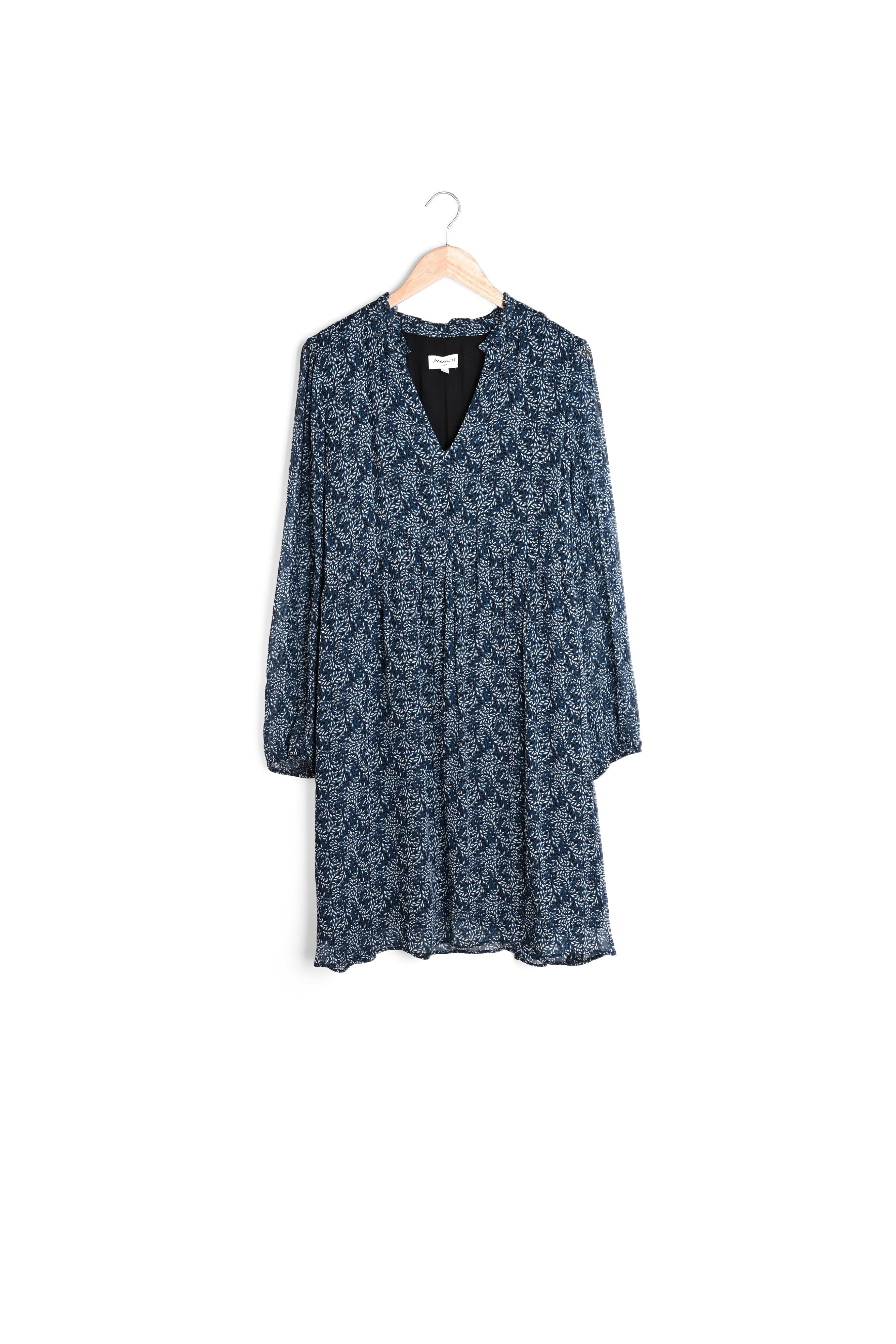 Robe courte imprimée bleue Hanais Faume - seconde main