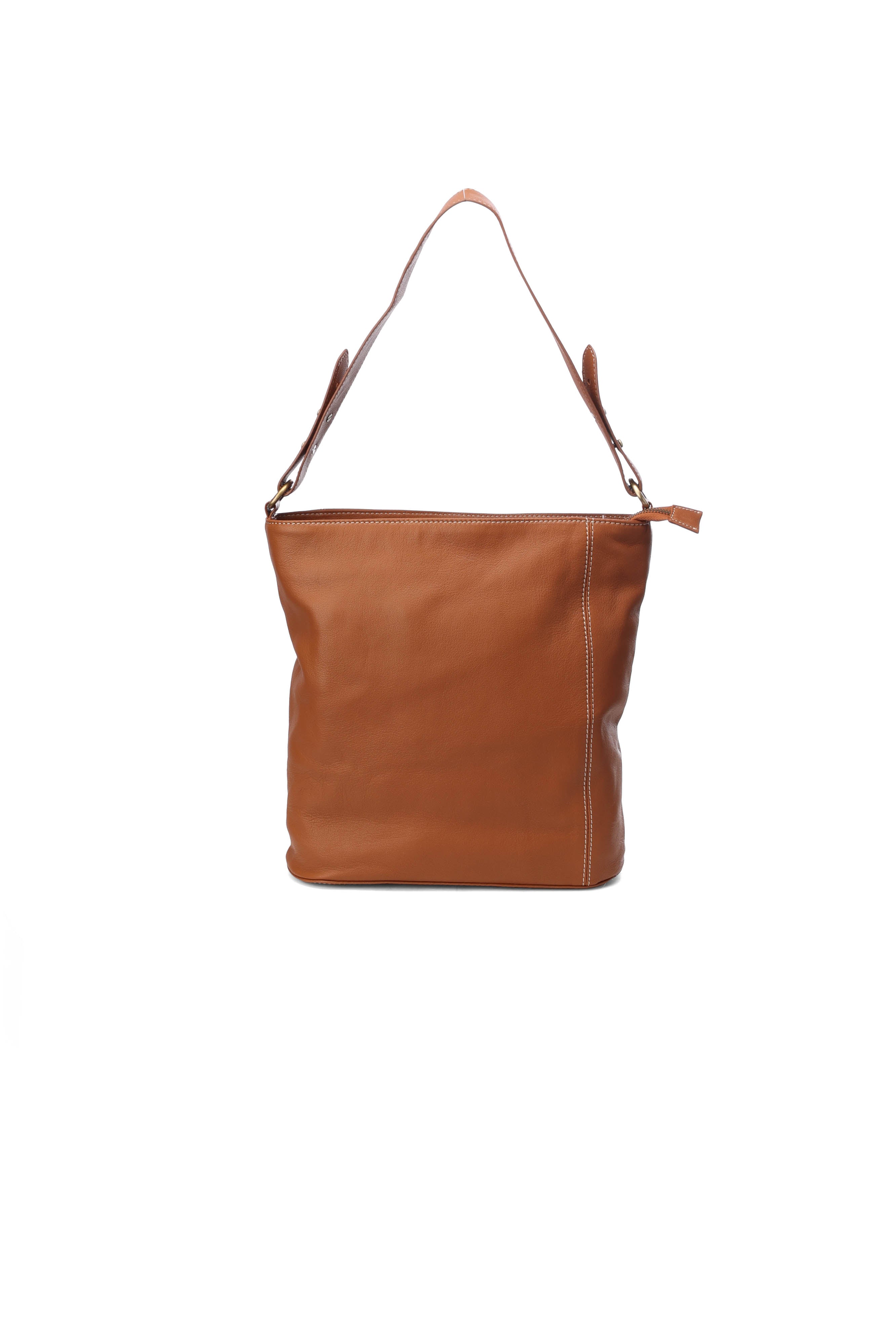 Sac seau en cuir camel Lisa Faume - seconde main