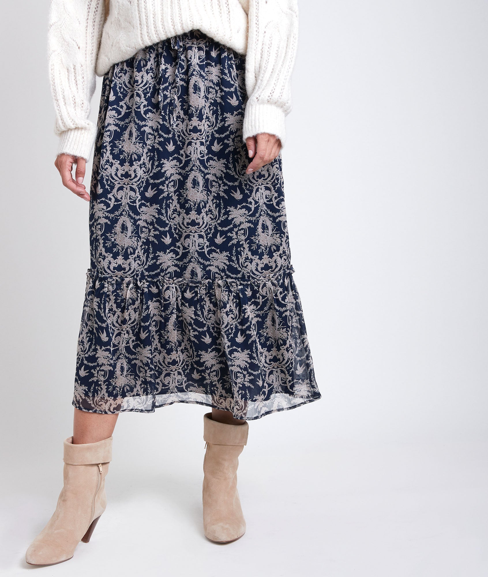 Jupe longue imprimée Gao Faume - seconde main