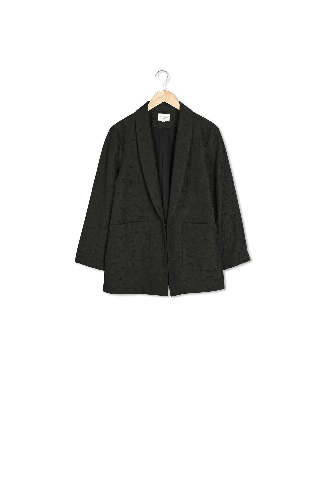 Blazer oversize en jacquard kaki Alizee Faume - seconde main