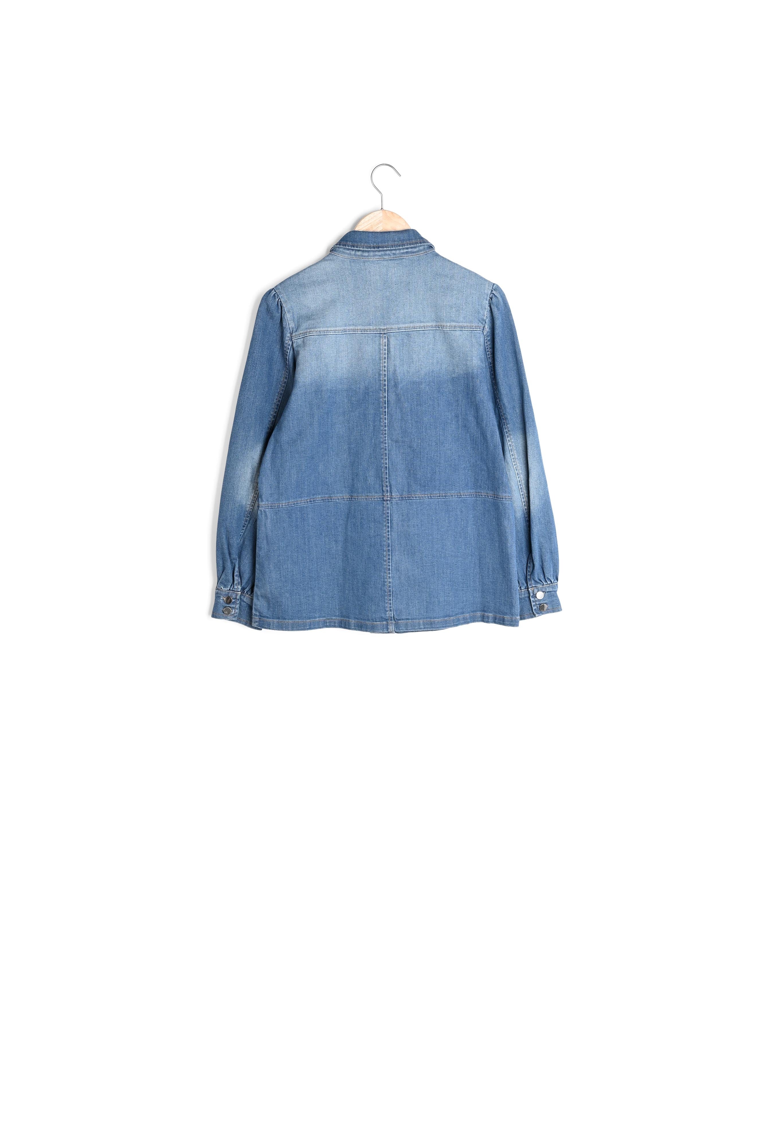 Veste saharienne en denim stone used Roma Faume - seconde main