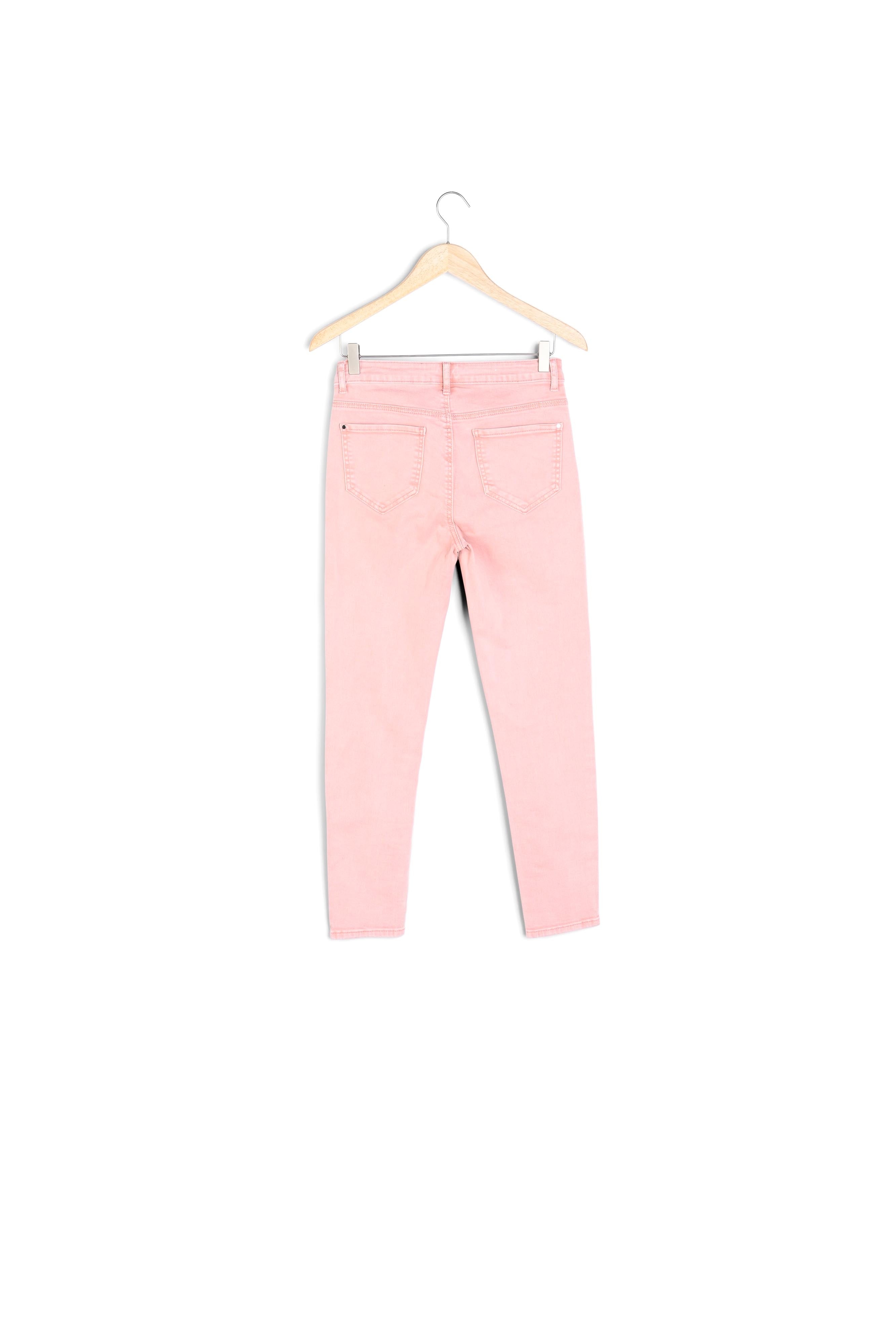 Jean slim en coton rose délavé Nicky Faume - seconde main