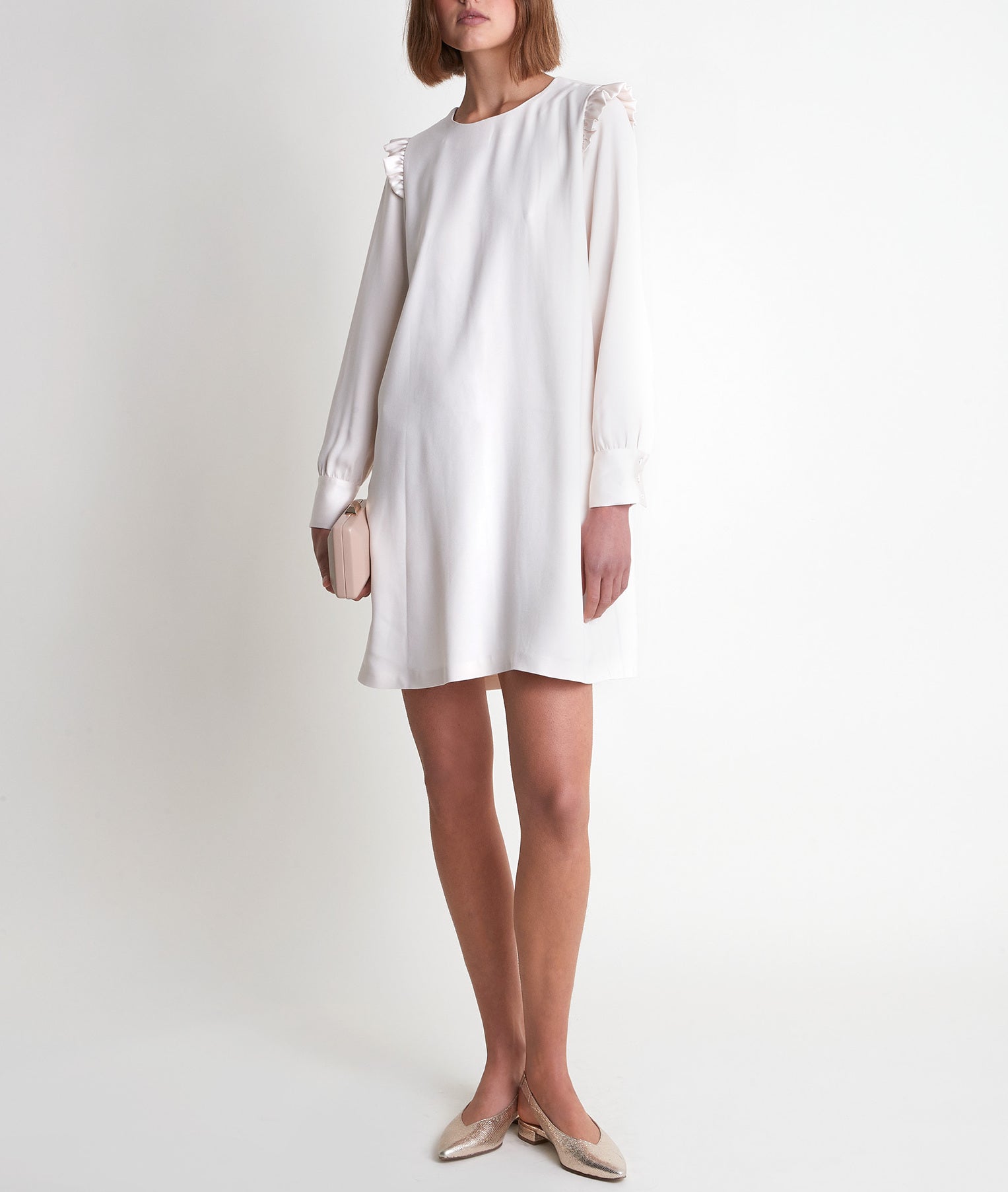 Robe en crêpe crème Medina Faume - seconde main