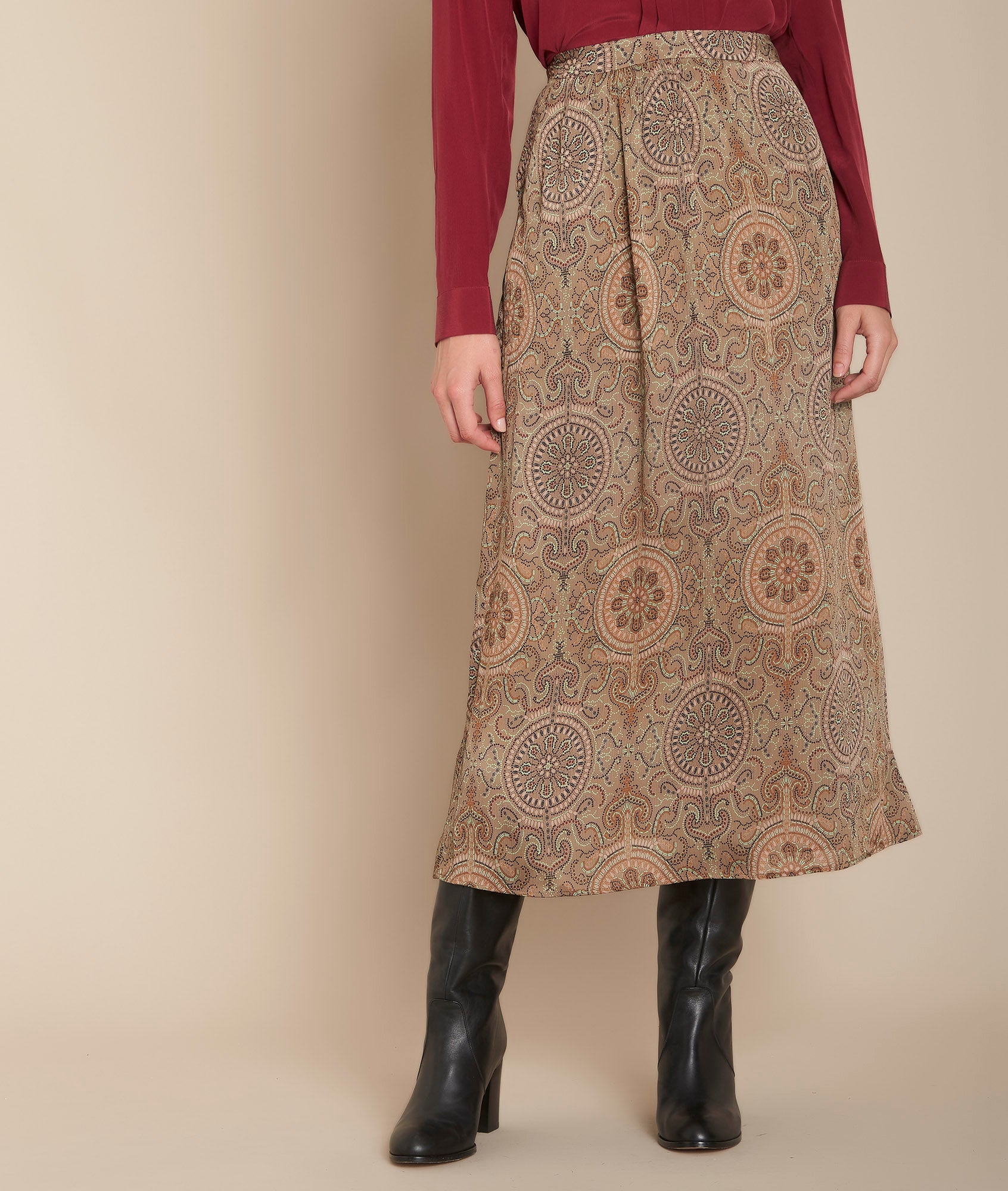 Jupe longue imprimée Samba Faume - seconde main