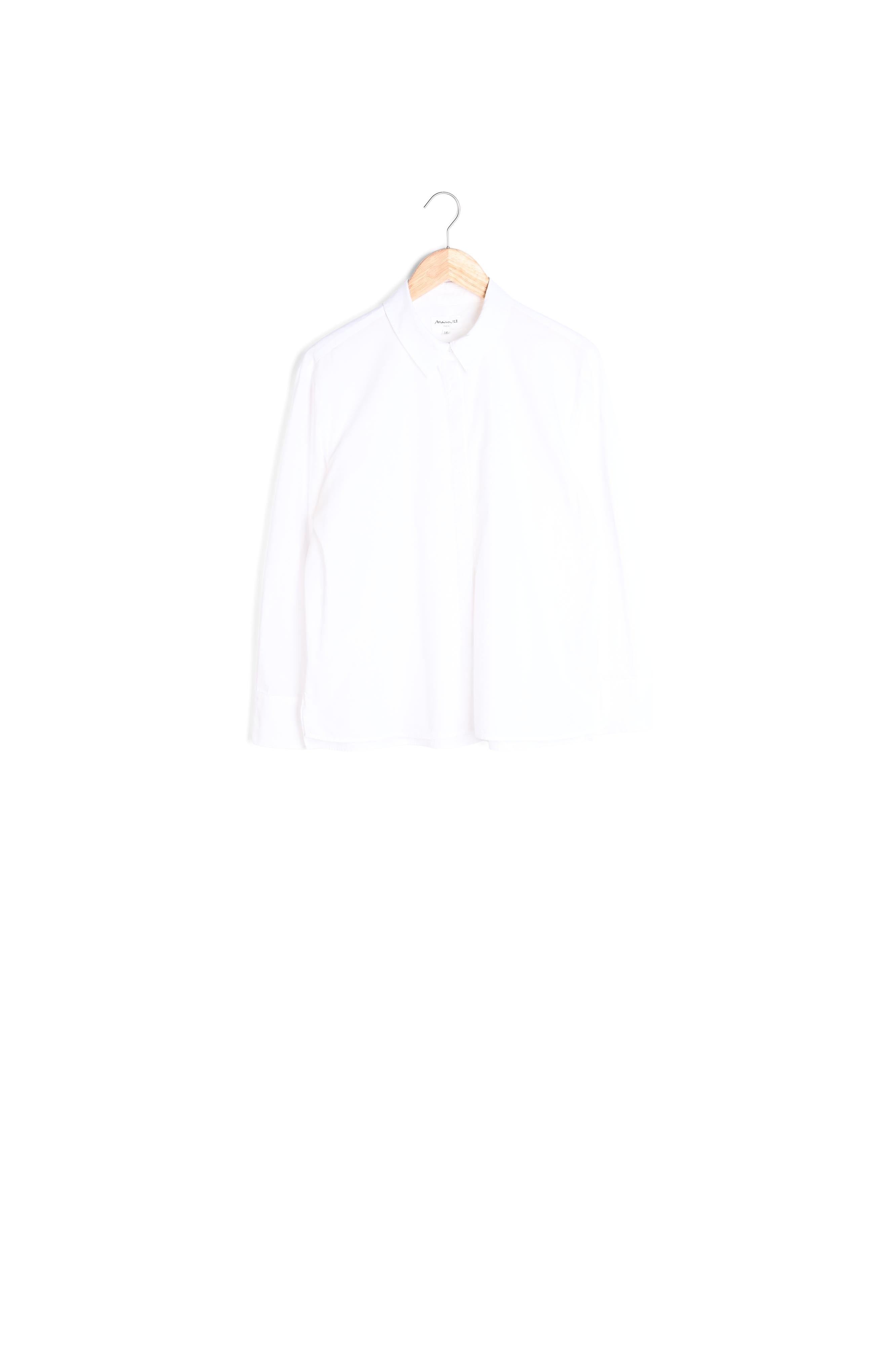 Chemise en popeline de coton blanche Esmeralda Faume - seconde main
