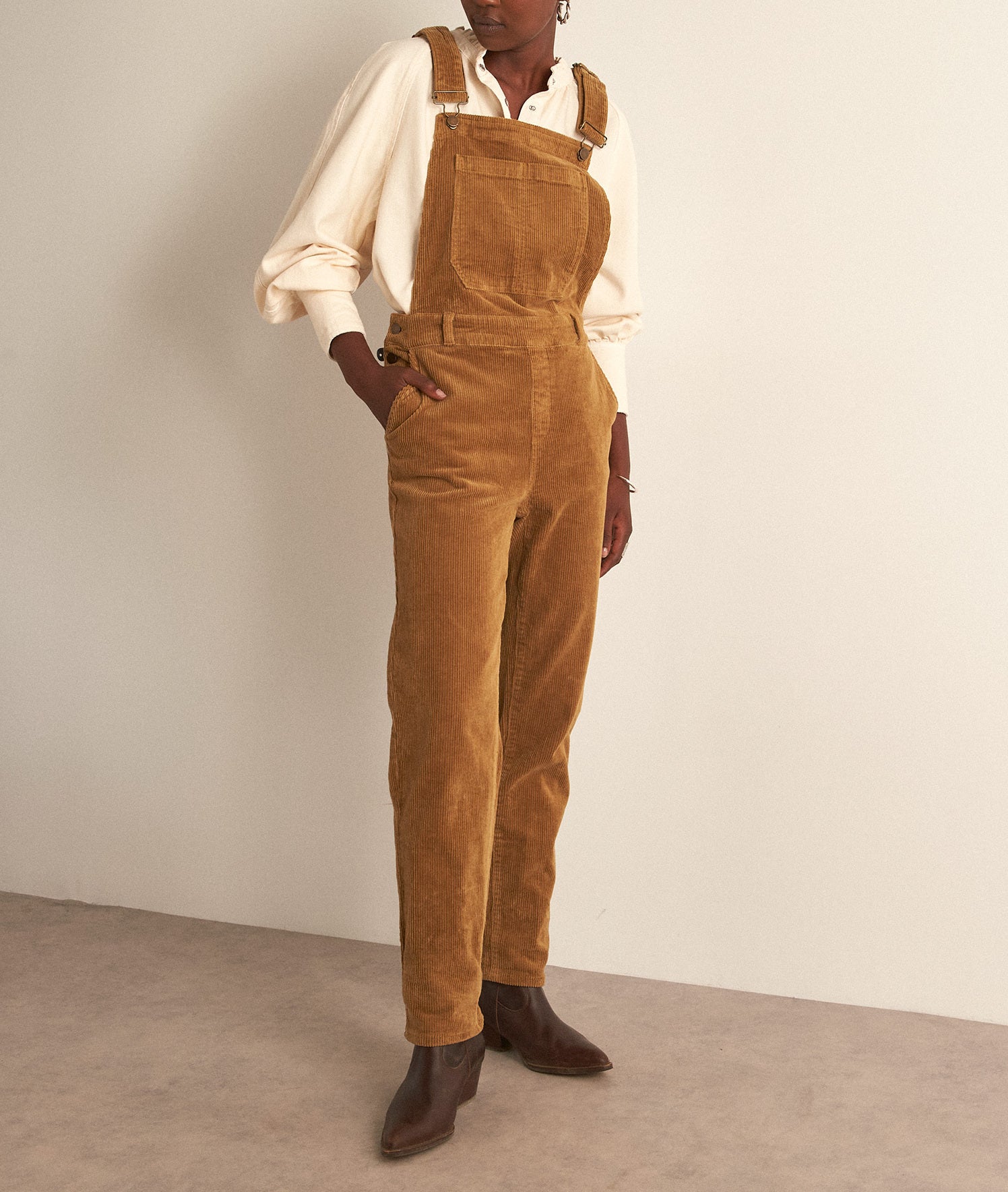 Salopette en velours marron Tiffany Faume - seconde main