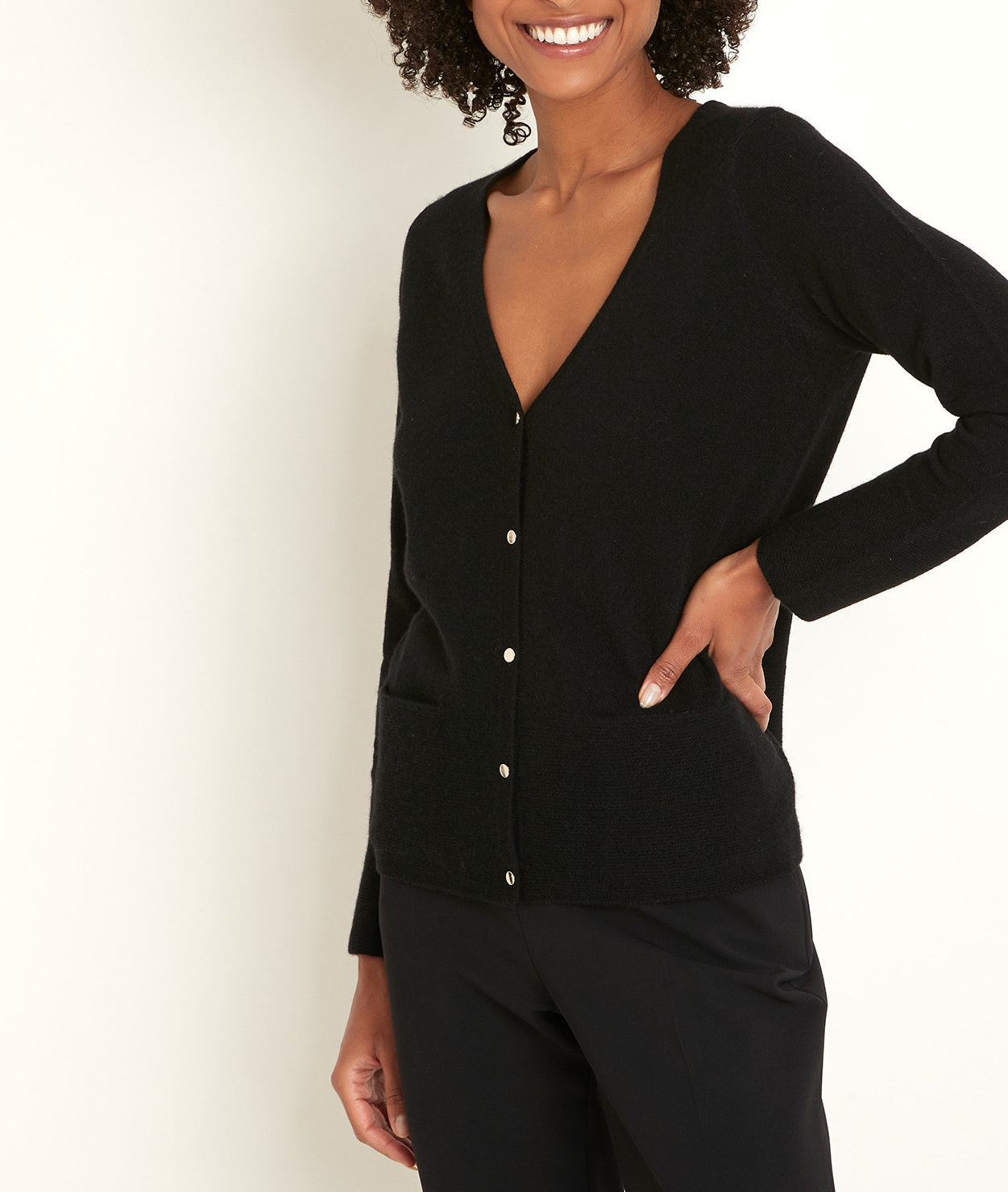 Gilet noir en cachemire Robin Faume - seconde main