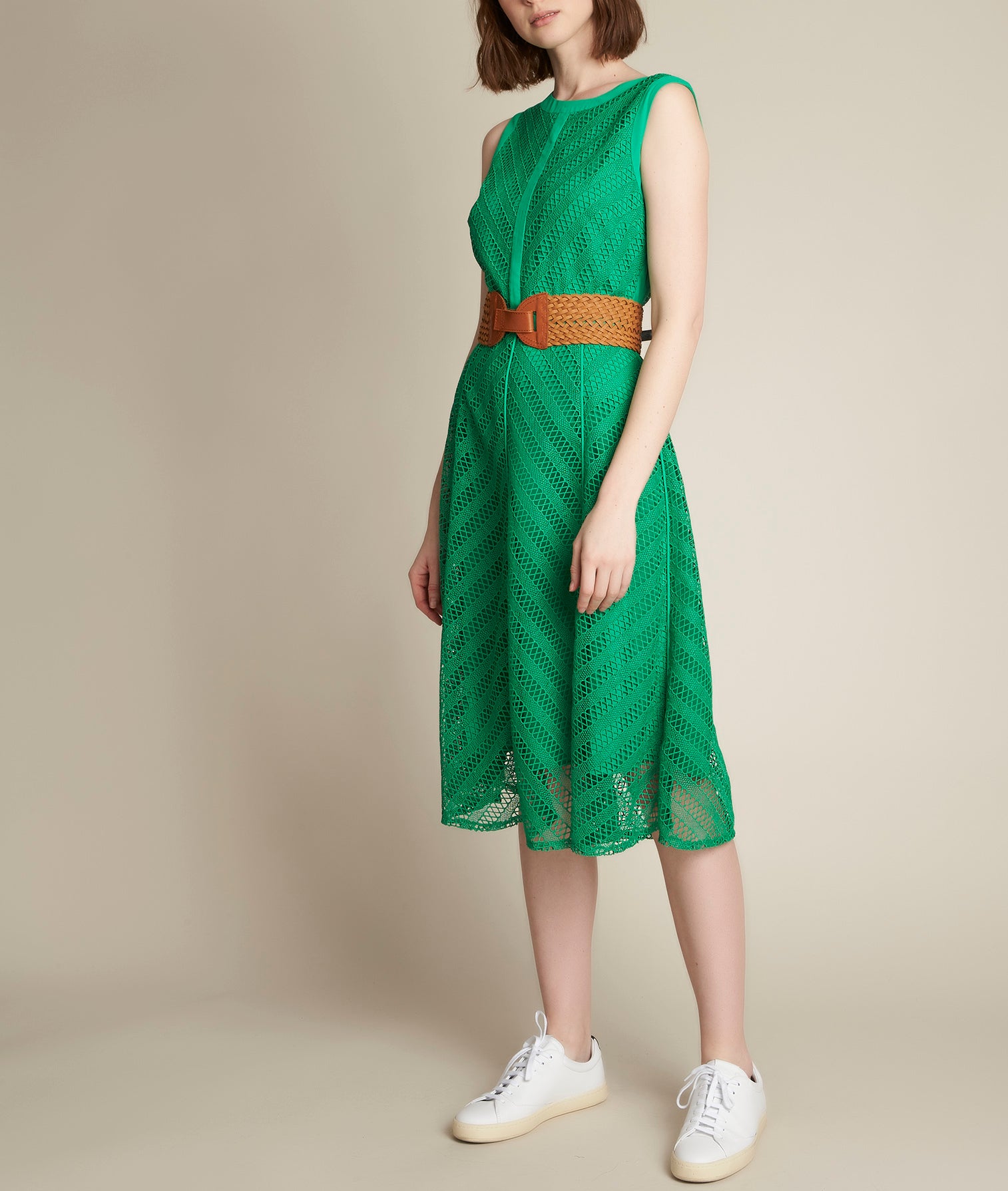 Robe en dentelle graphique Oryane Faume - seconde main