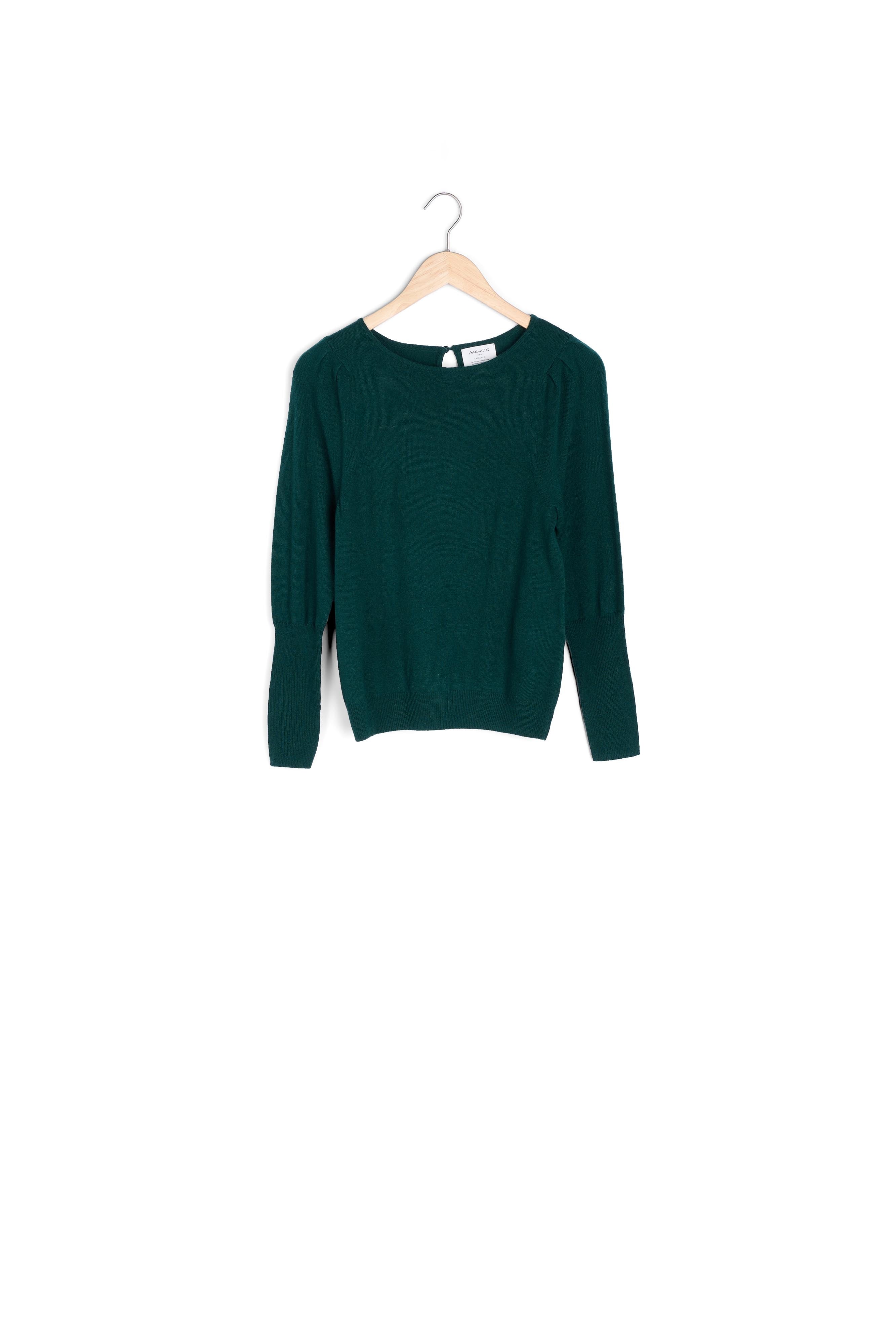 Pull en laine et cachemire émeraude Ribambelle Faume - seconde main