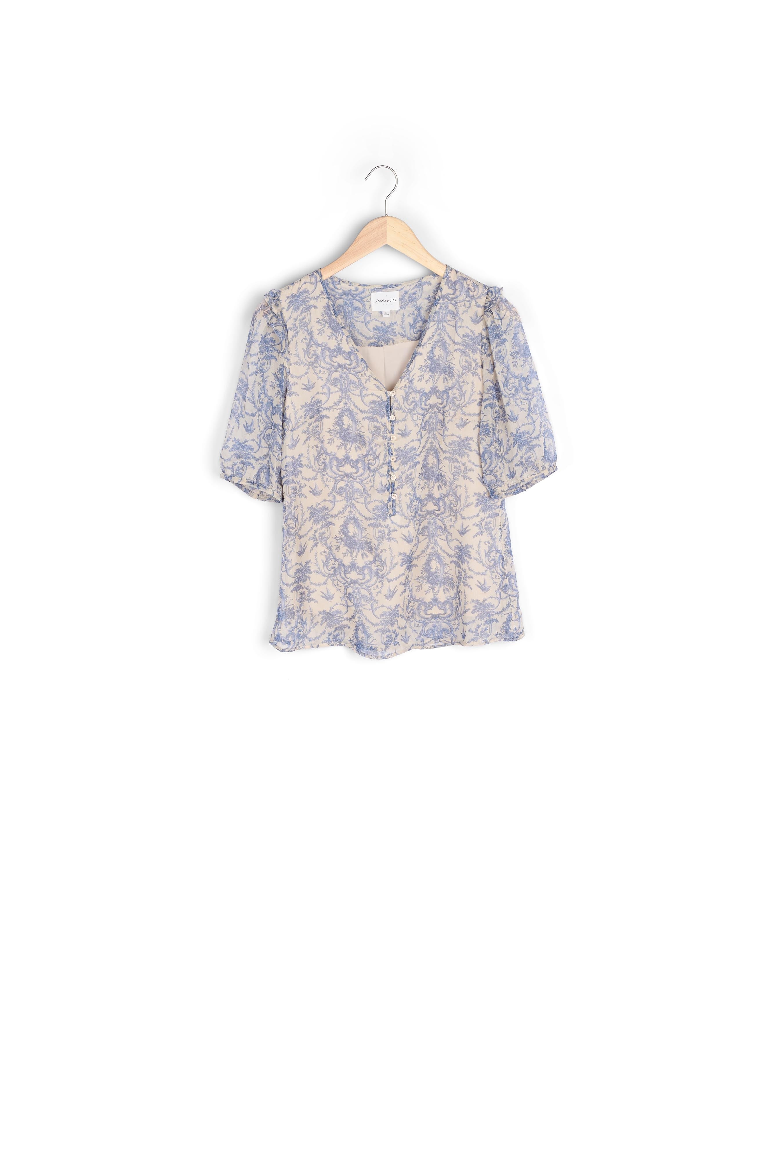 Blouse imprimée à volants Tounia Faume - seconde main