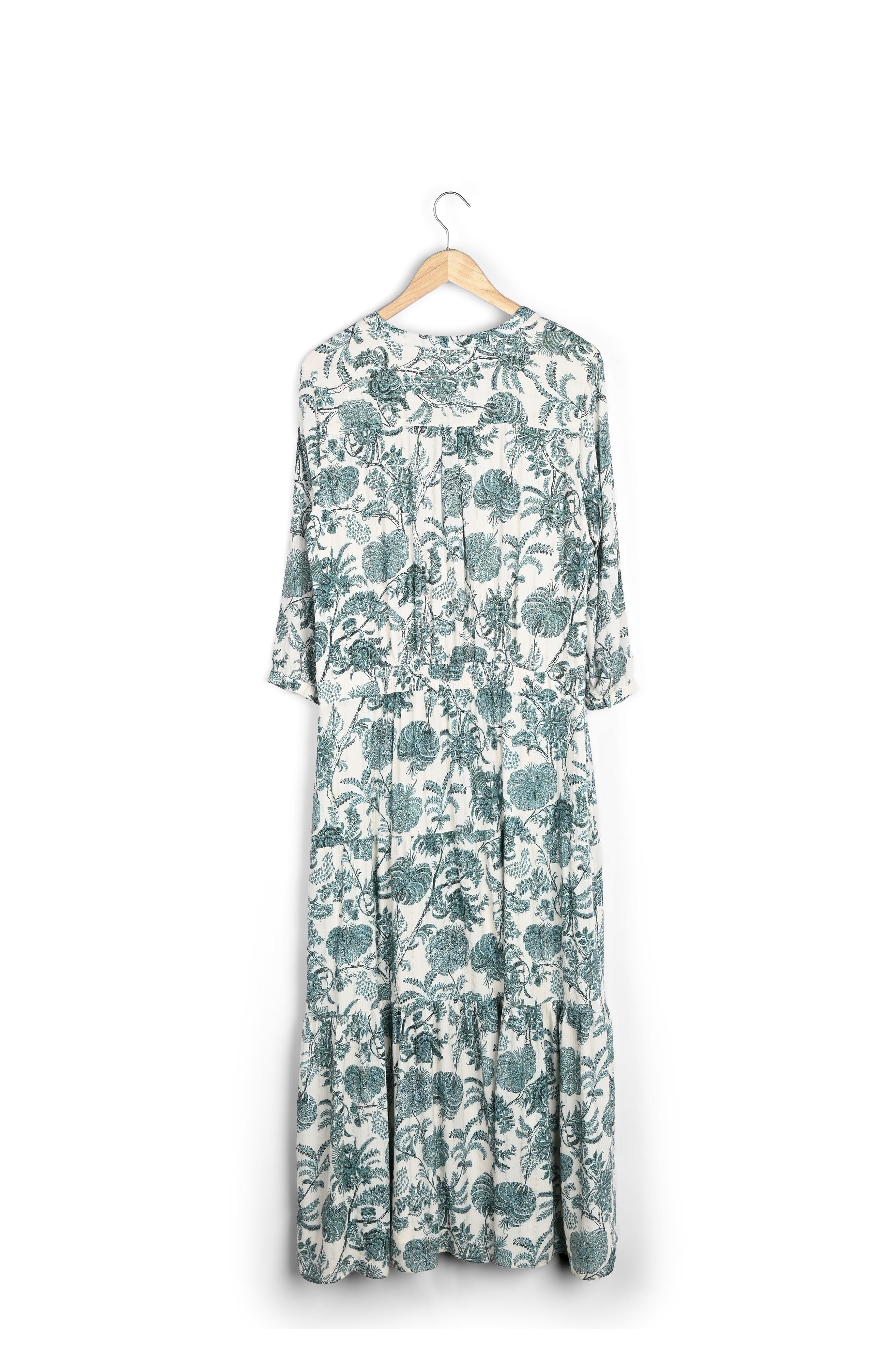 Robe longue imprimée vert Laly Faume - seconde main