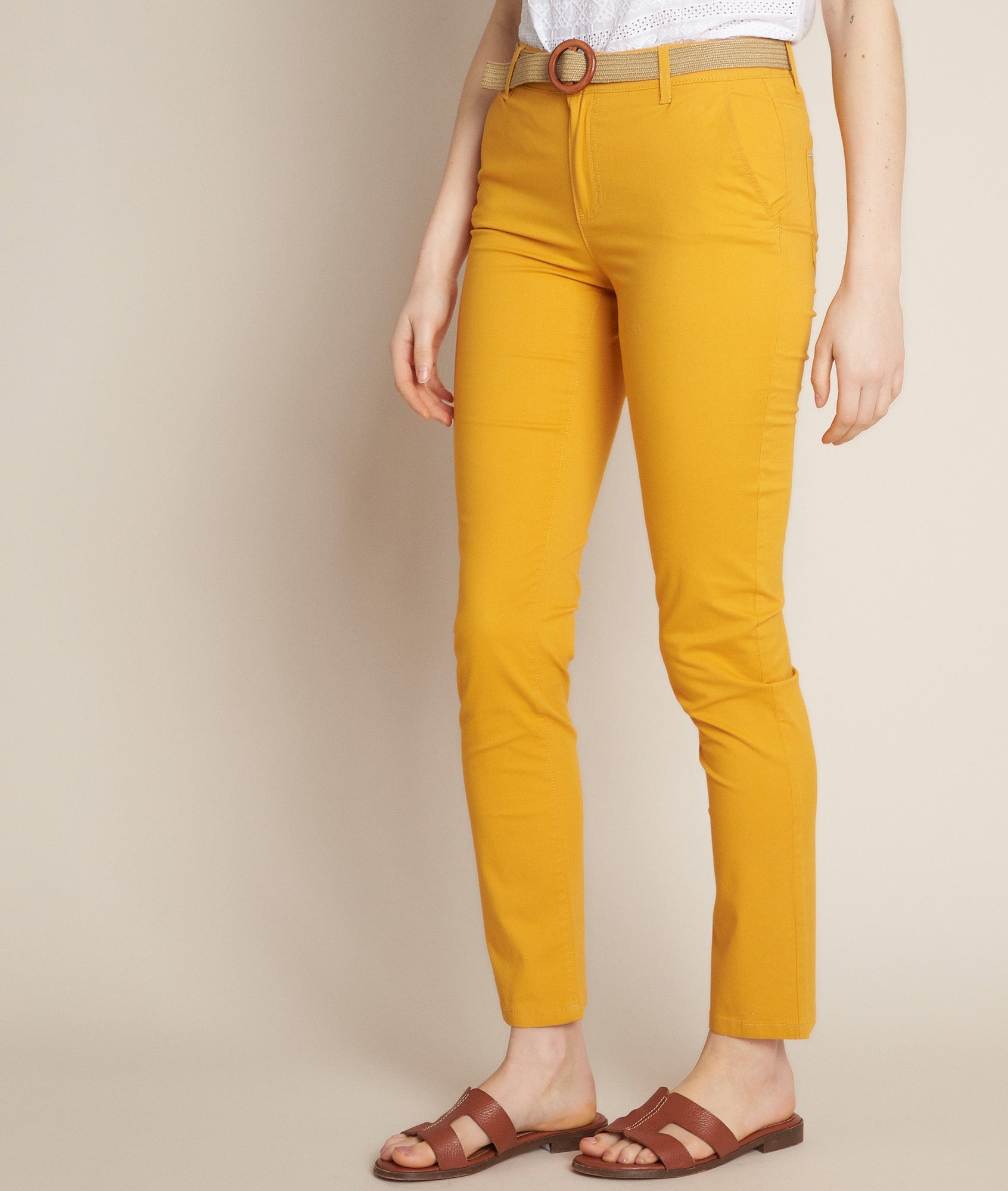 Pantalon chino en coton biologique Francis Faume - seconde main