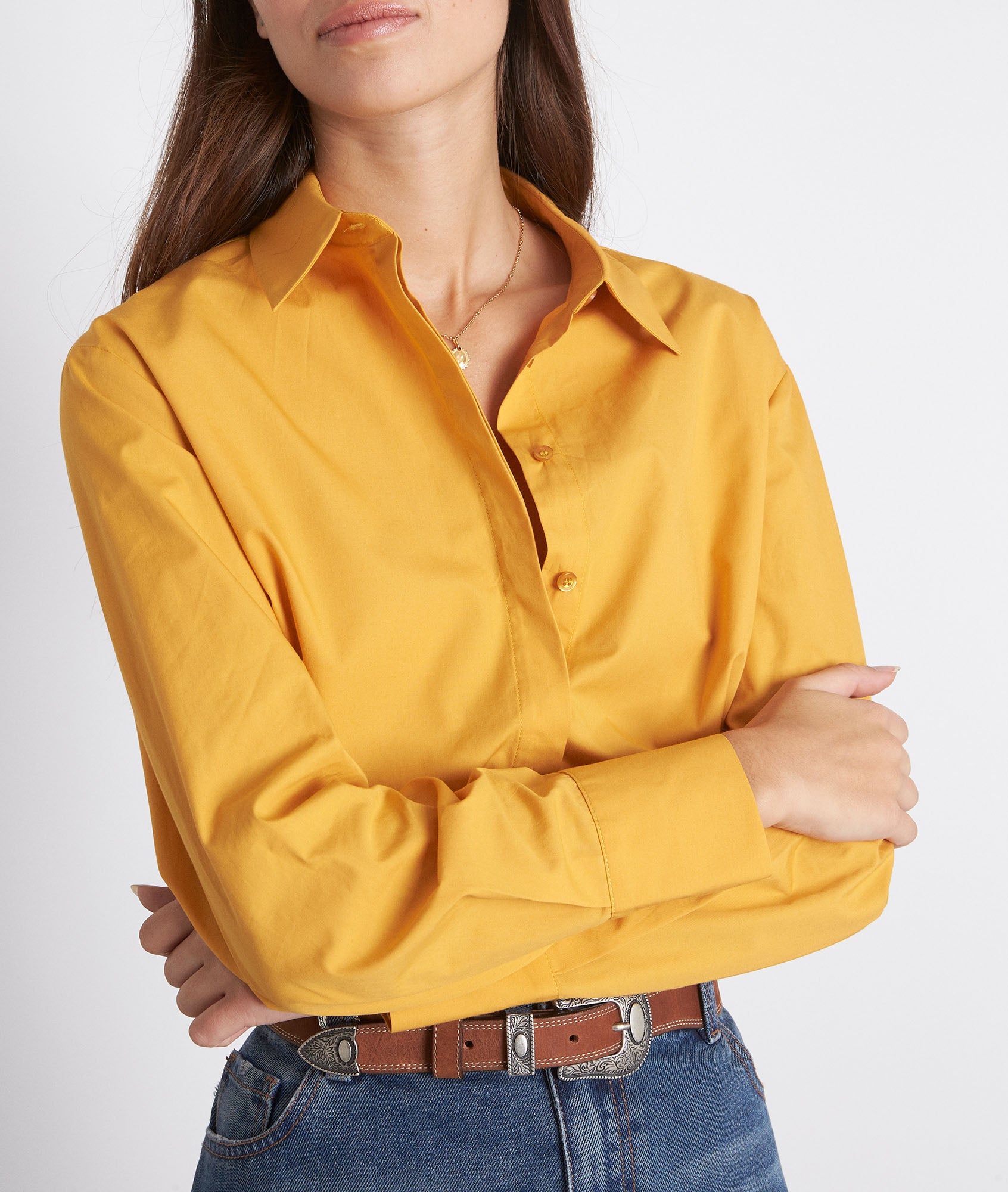 Chemise impeccable en coton jaune Esmeralda Faume - seconde main