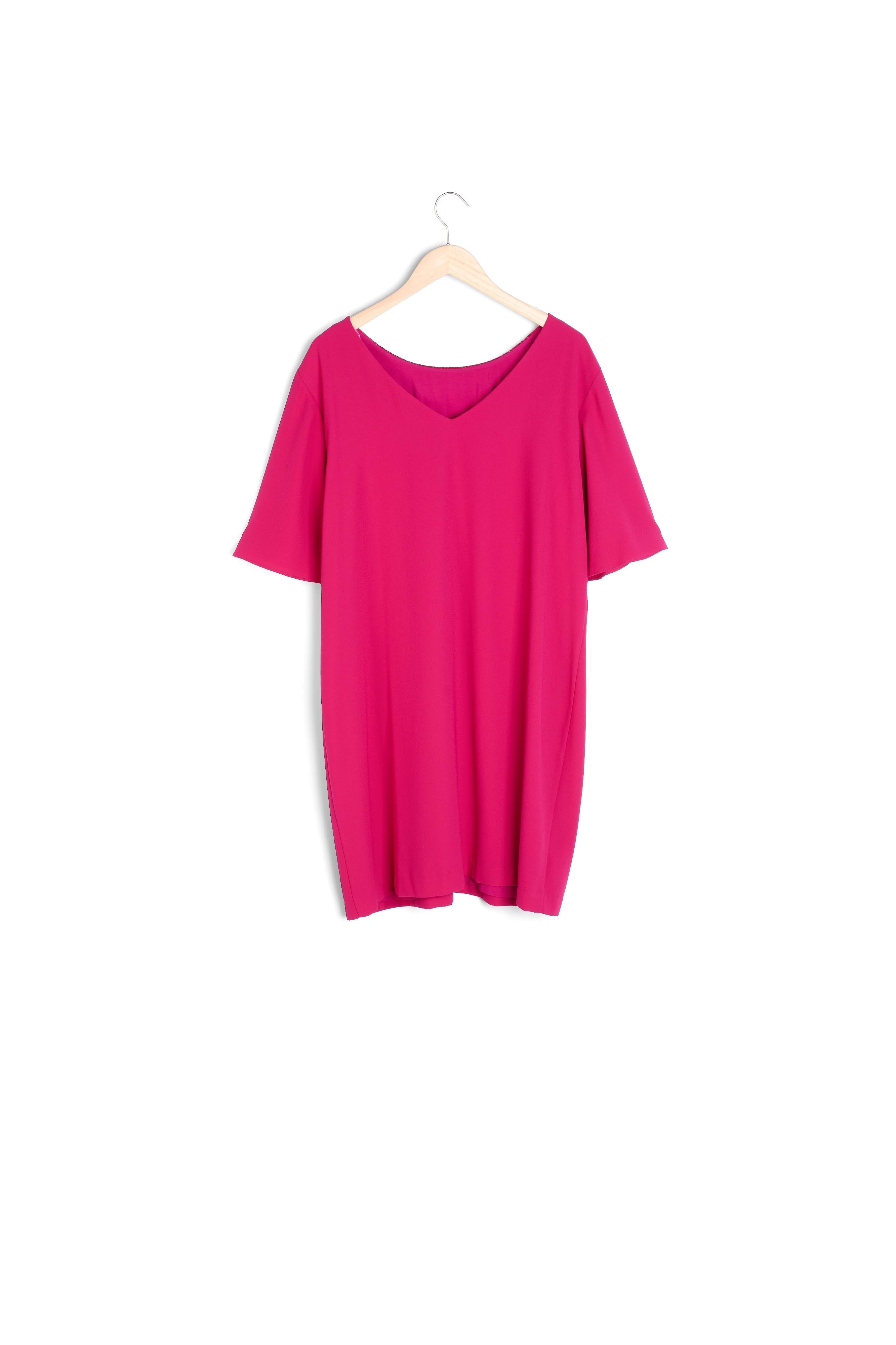 Robe vermillon droite Celia Faume - seconde main