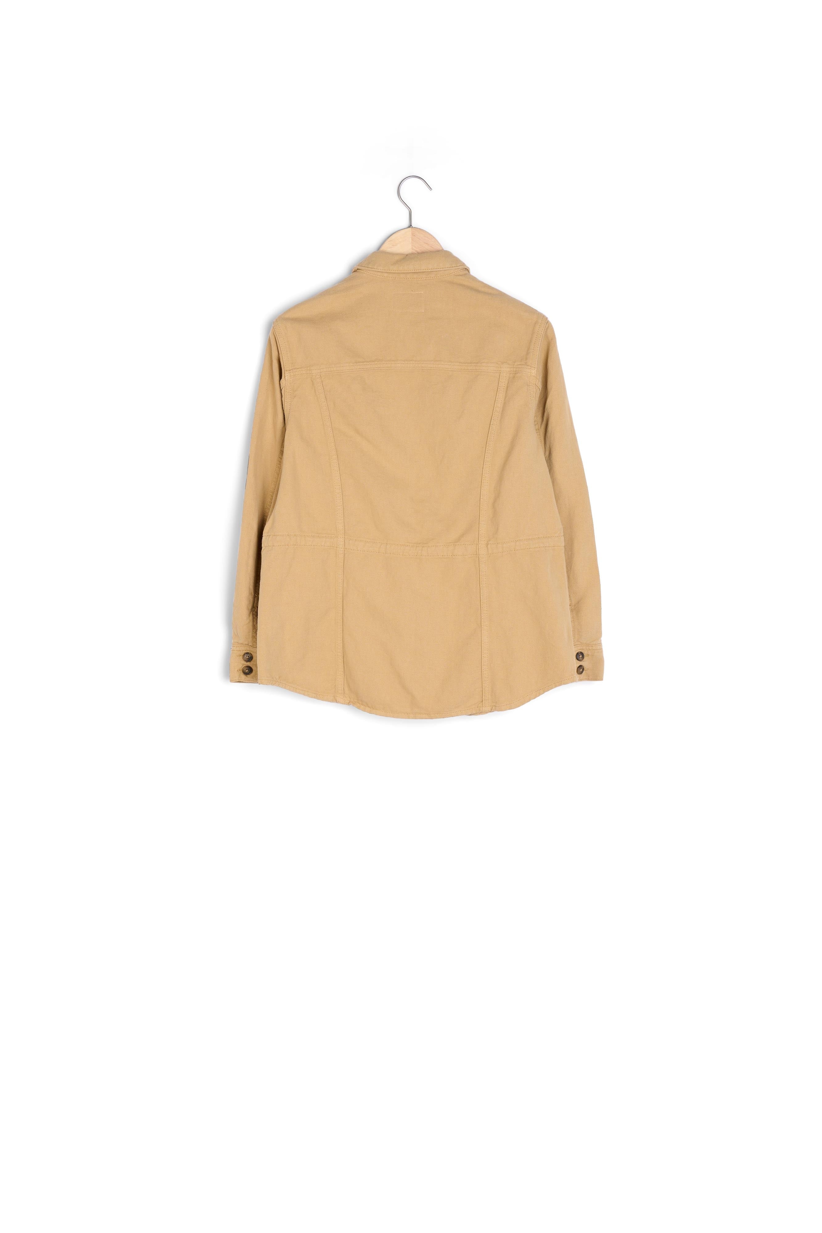 Veste de travail en lin et coton camel Paolita Faume - seconde main