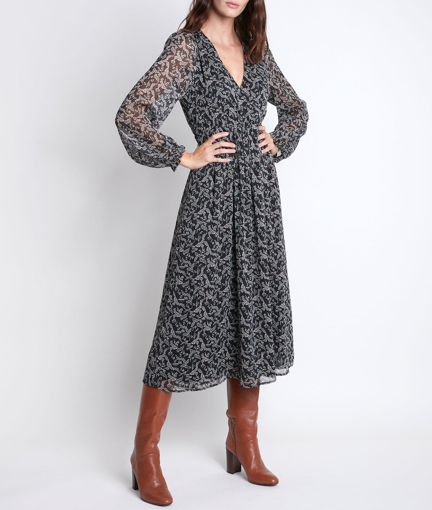 Robe longue imprimé fleuri Louise Faume - seconde main