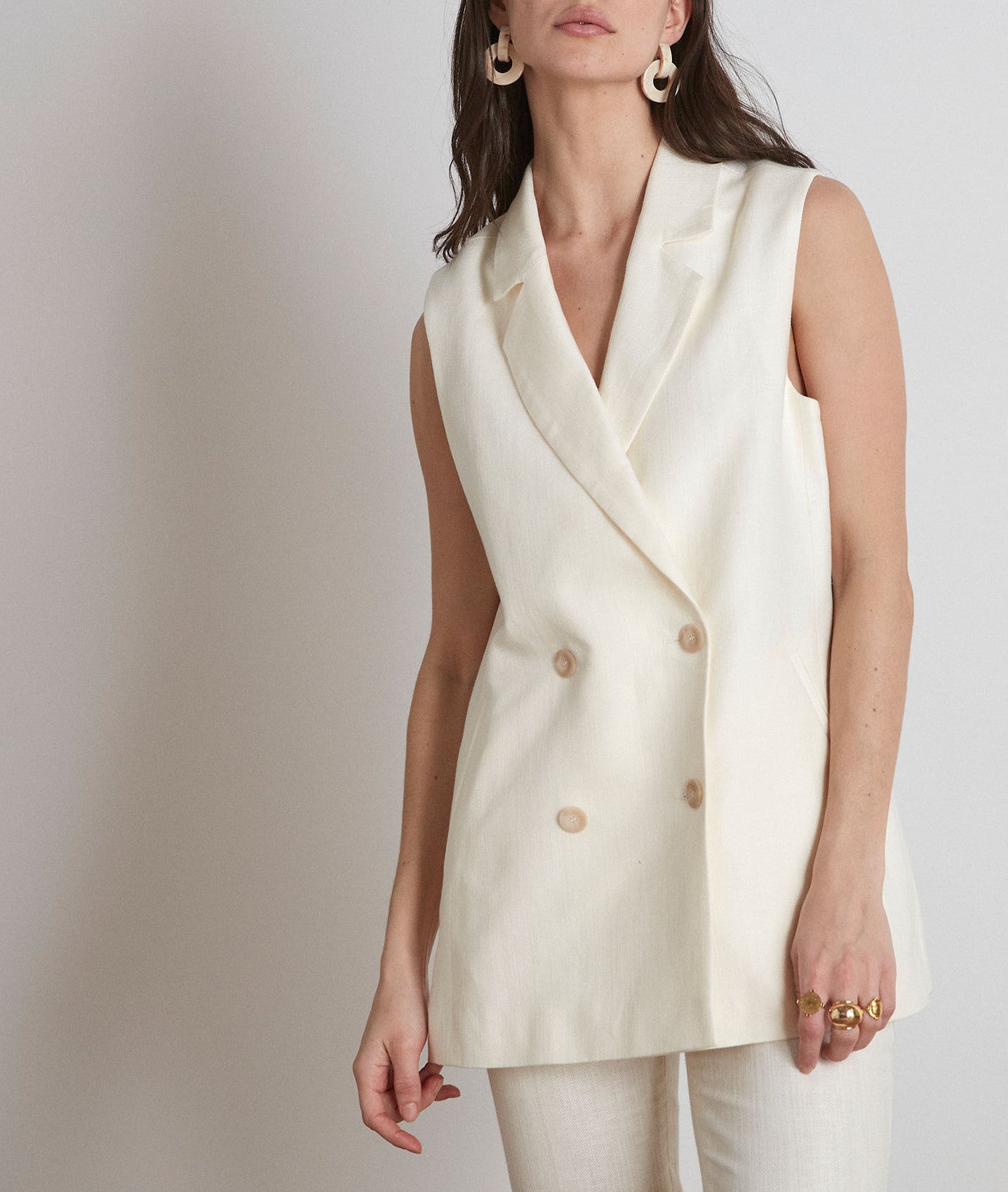 Veste de tailleur sans manches Dava Faume - seconde main