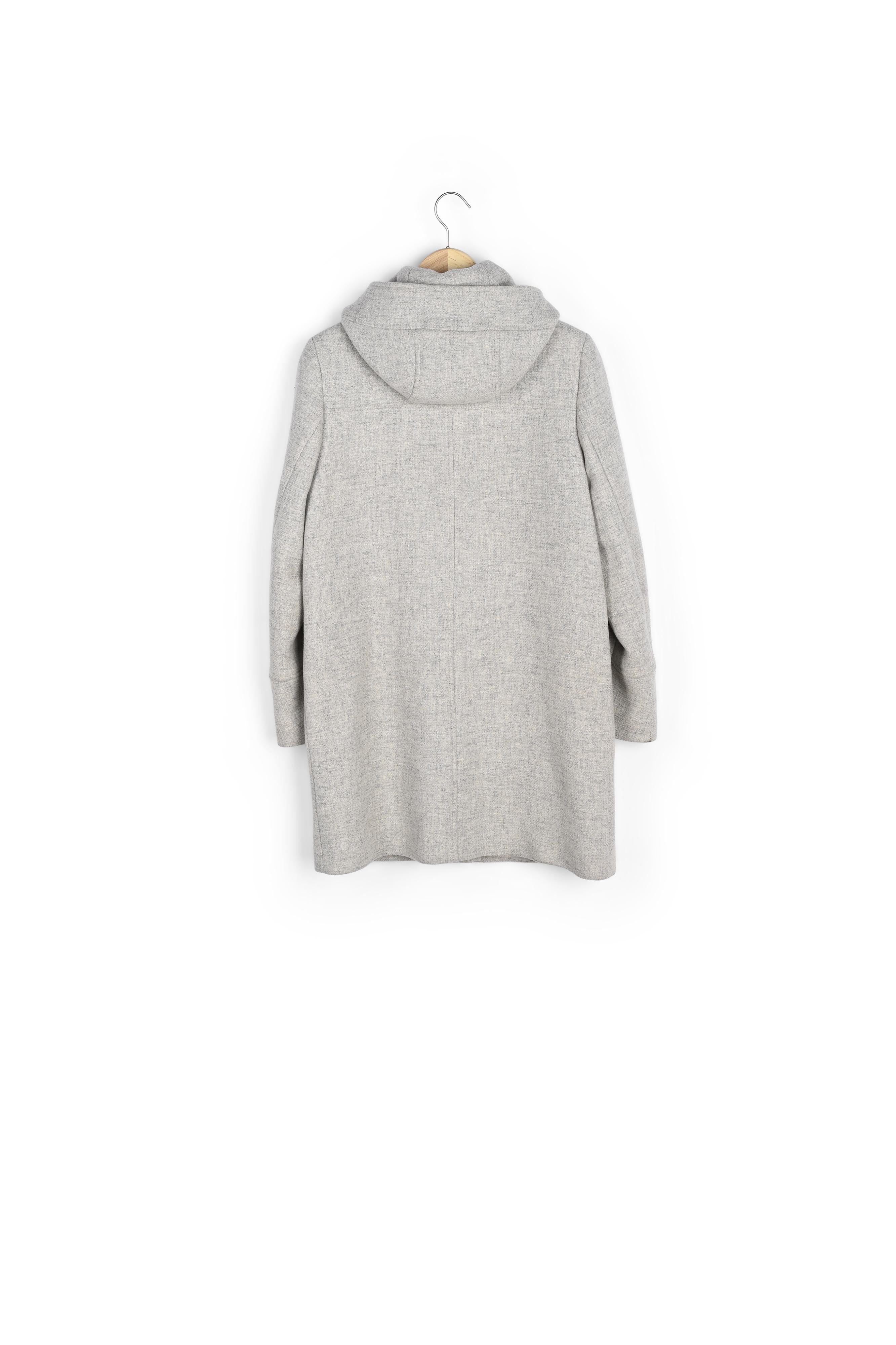 Manteau en laine gris chiné Terrence Faume - seconde main