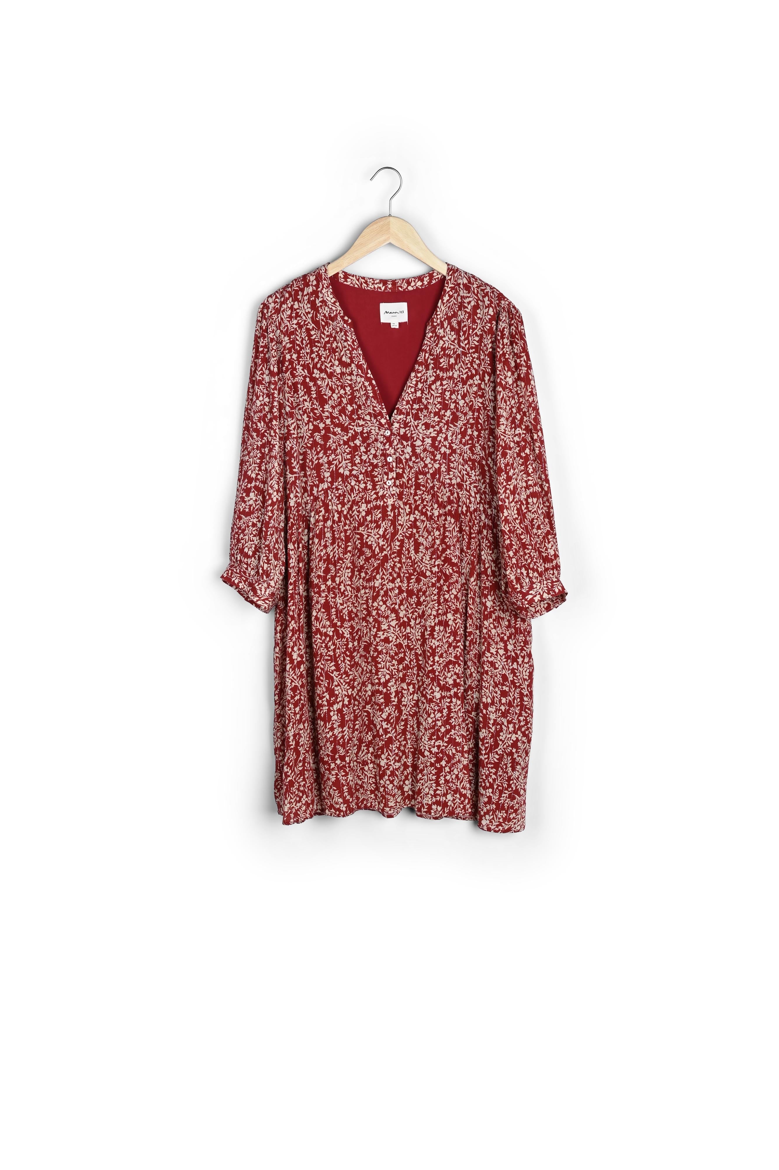 Robe rouge imprimée Calypso Faume - seconde main