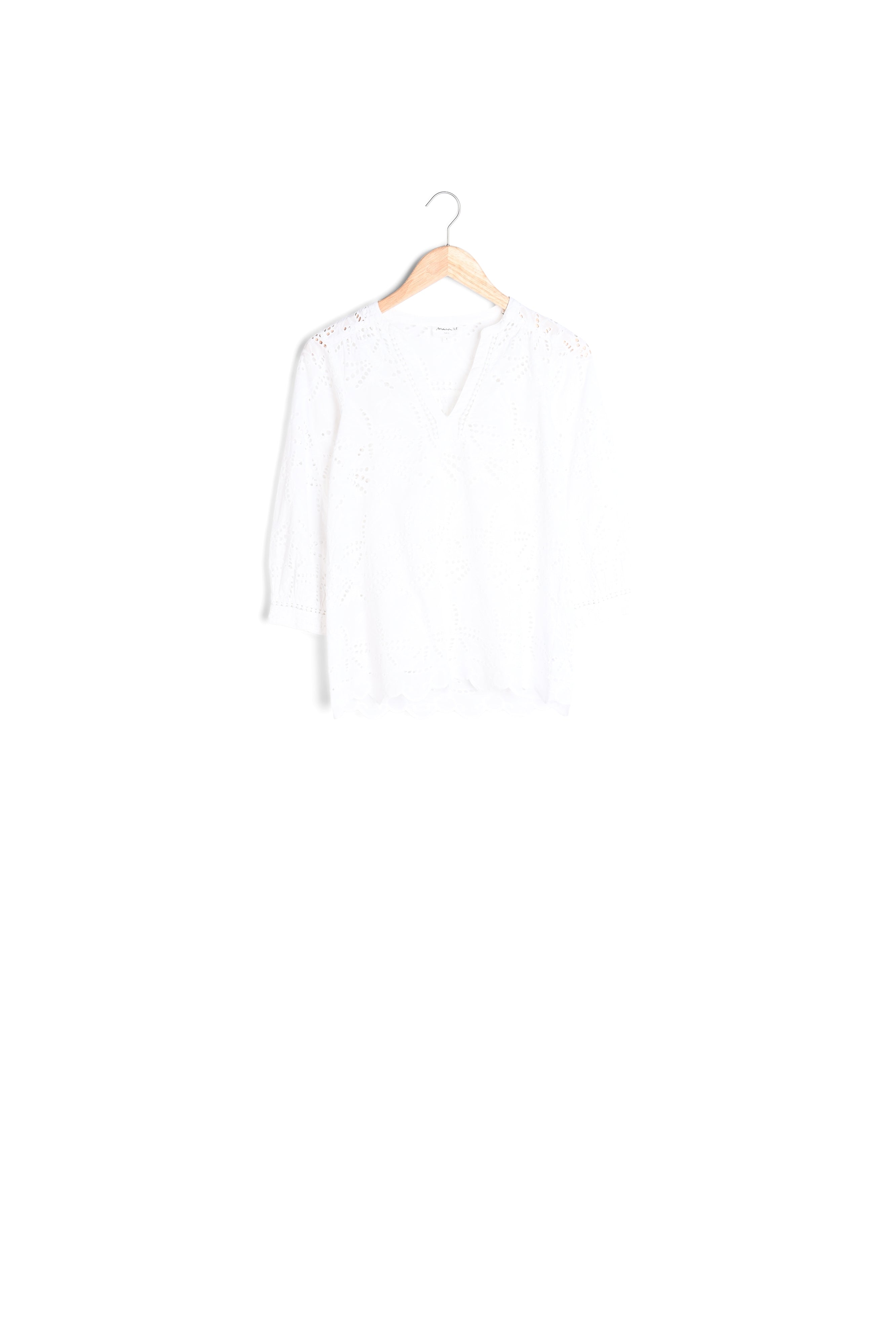 Blouse en coton brodé écru Tebene Faume - seconde main