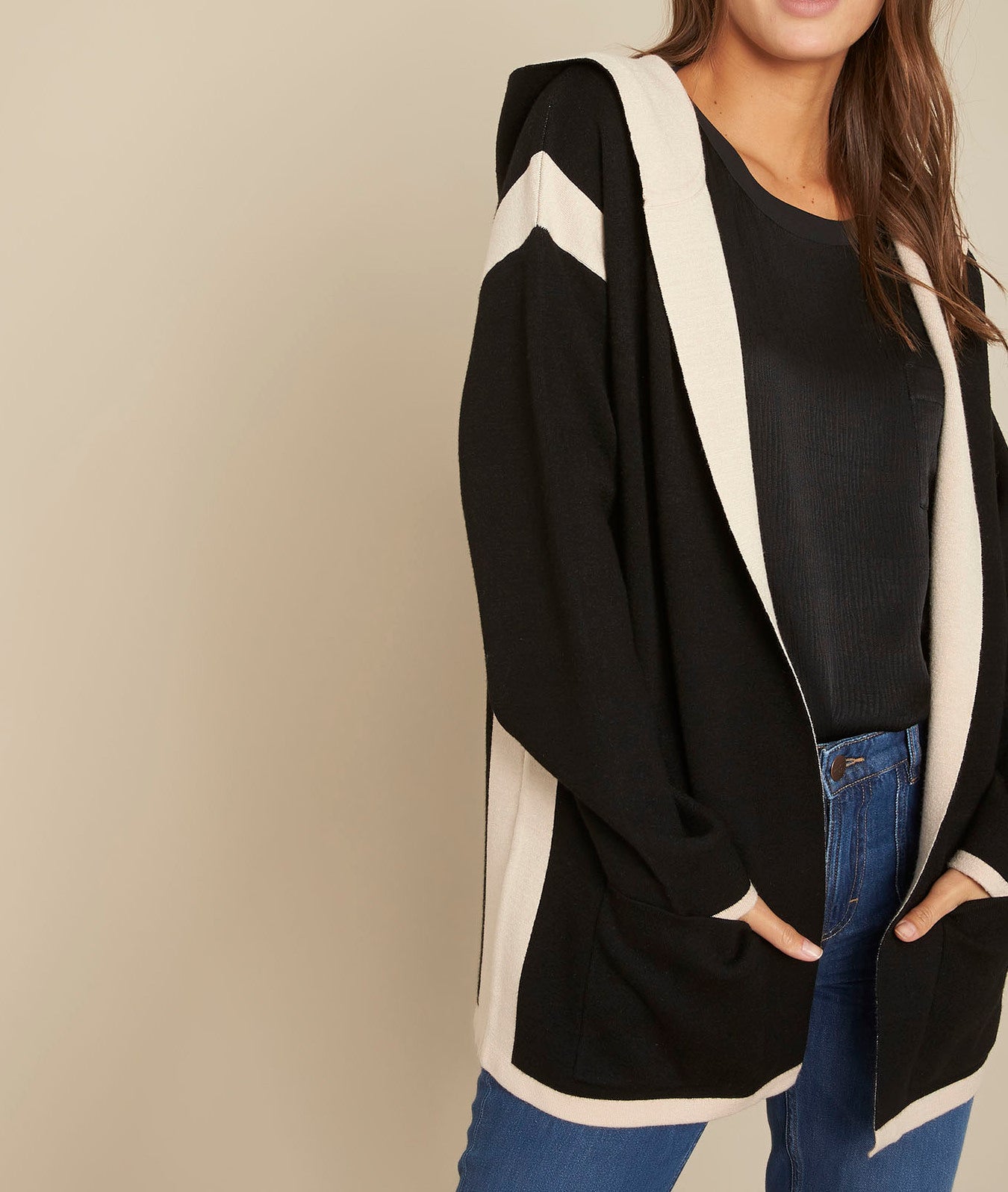 Veste en maille à capuche Fantastique Faume - seconde main