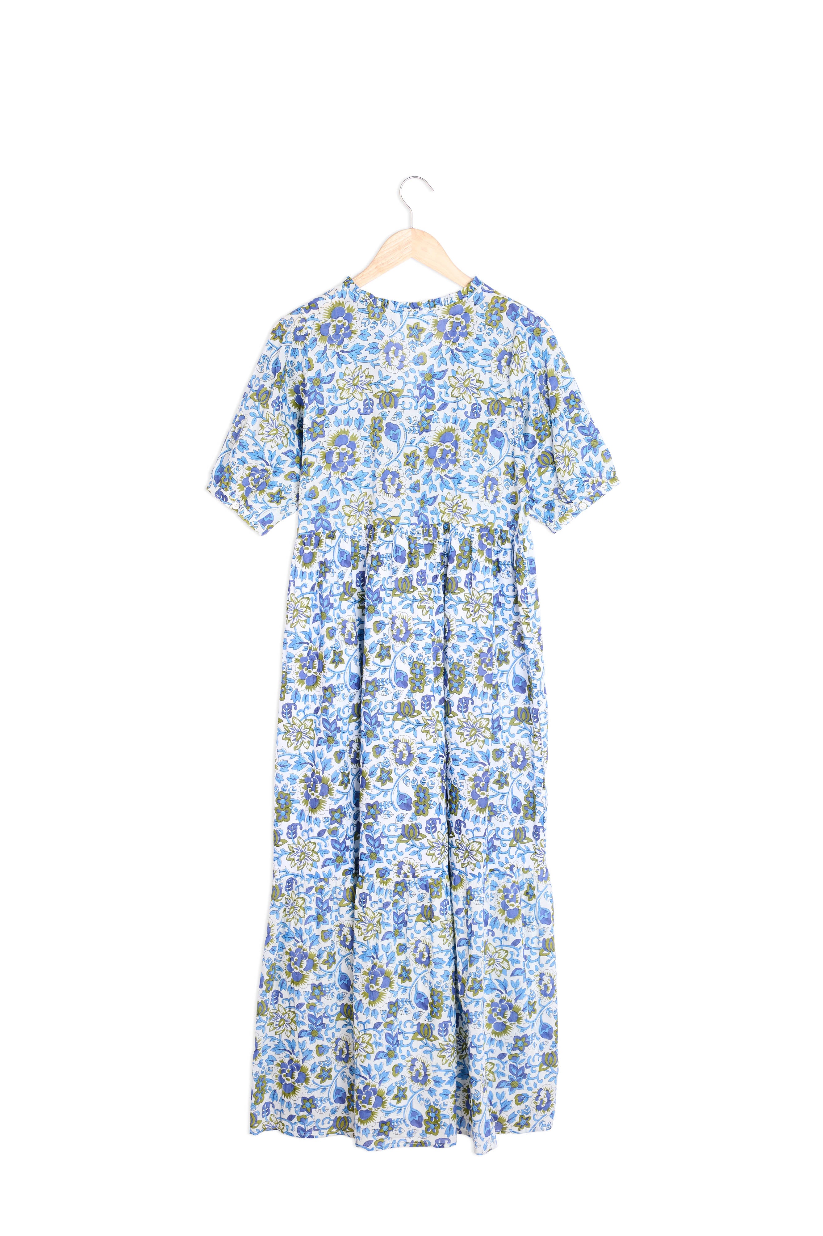 Robe longue imprimée blanc Hedia Faume - seconde main