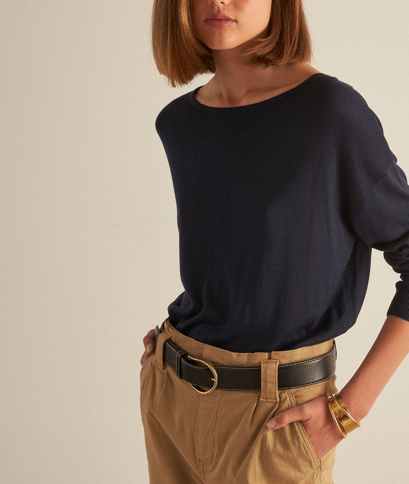 Pull encre en viscose BETTINA Faume - seconde main