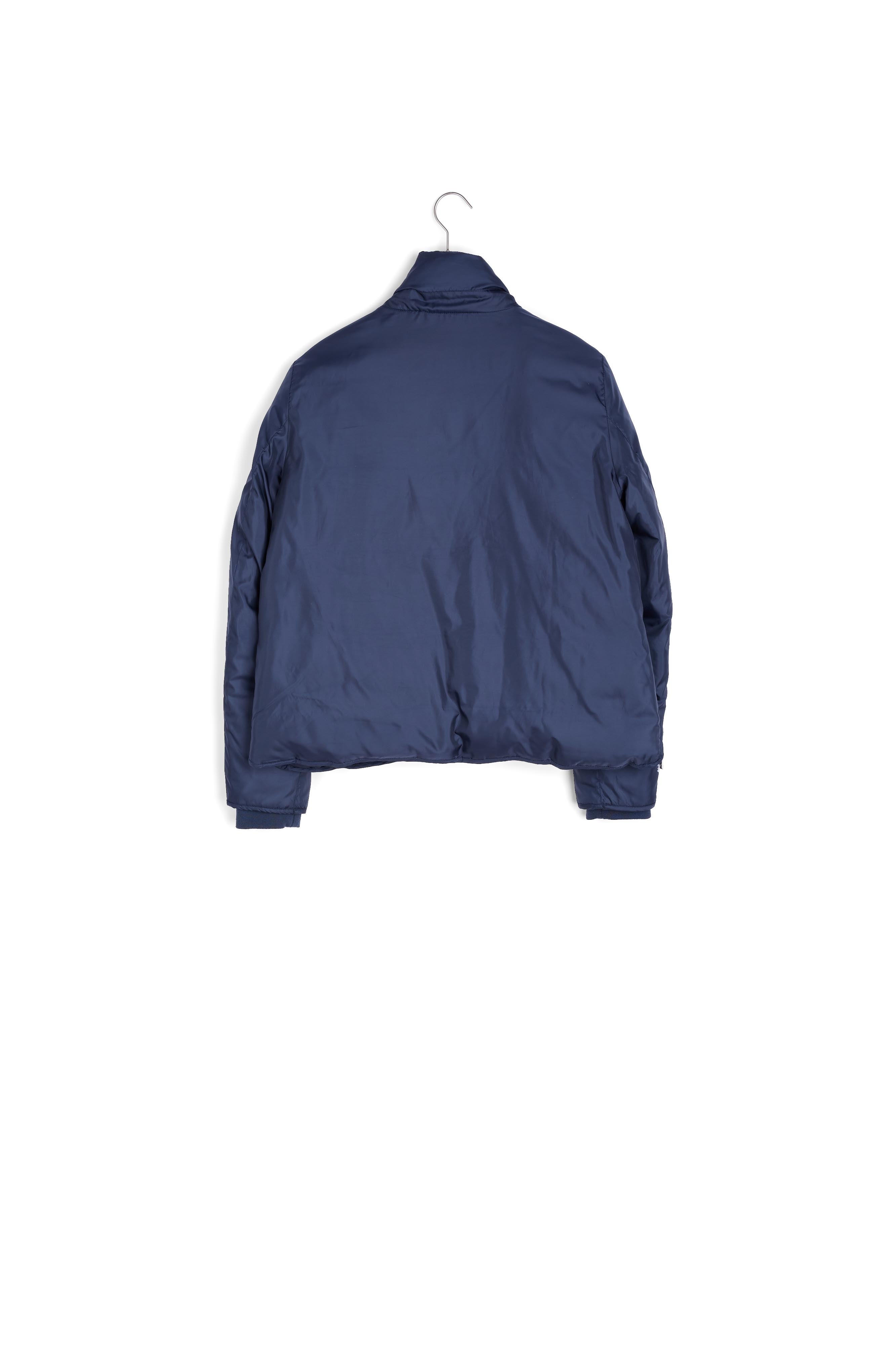 Doudoune courte lisse marine Leonie Faume - seconde main