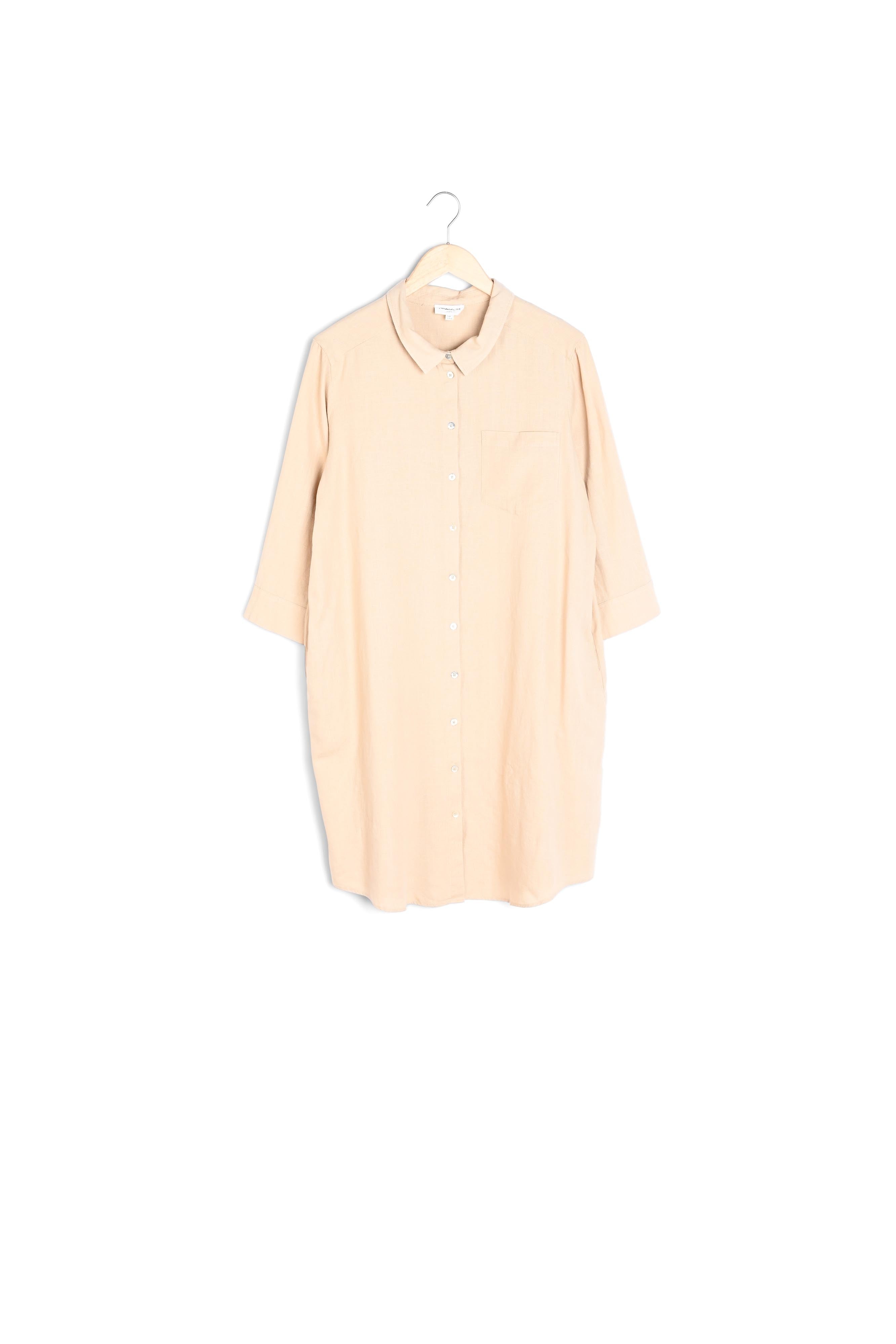 Robe chemise en lin beige Céline Faume - seconde main